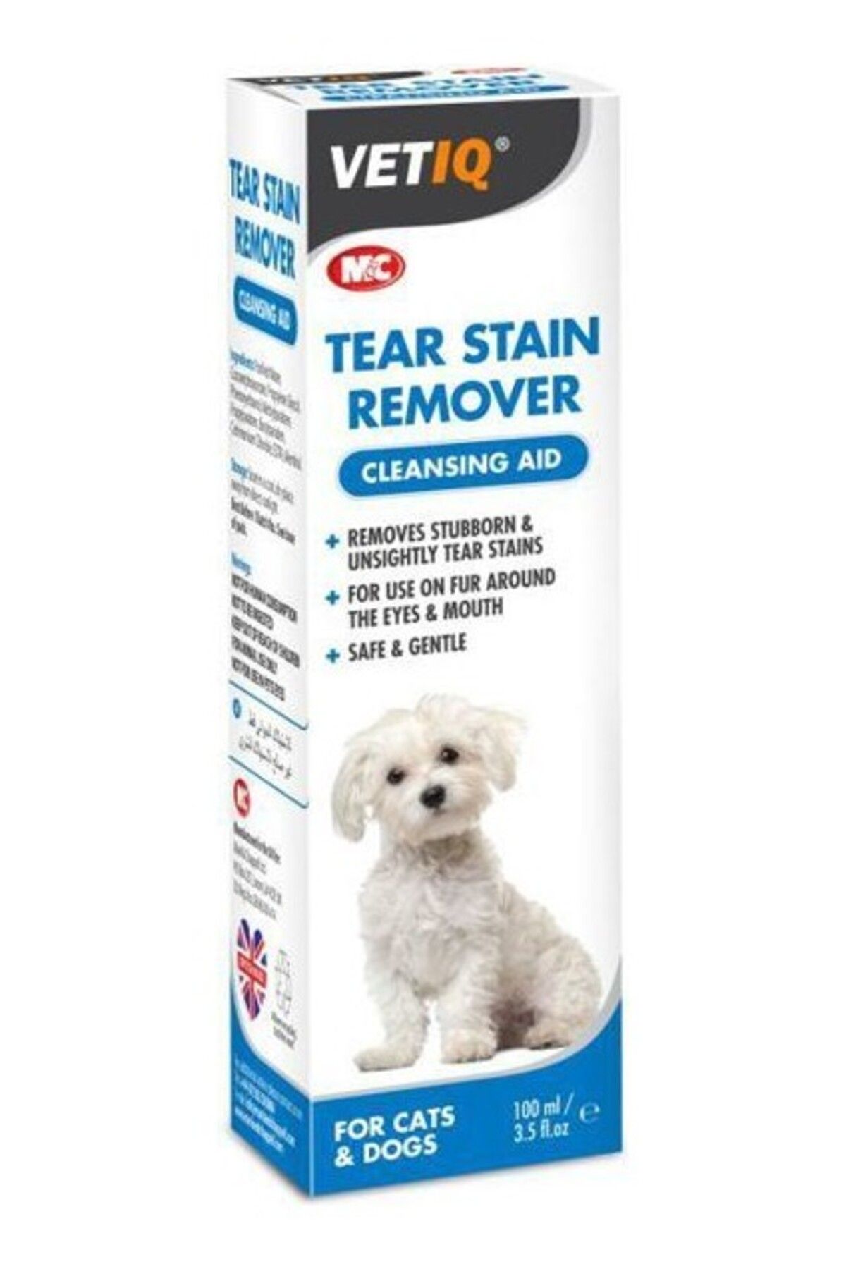 Orqinel Mc Vetiq Tear Stain Remover Kedi&Köpek Için Göz Yaşi Lekesi Temizleyici Losyon 100 Ml