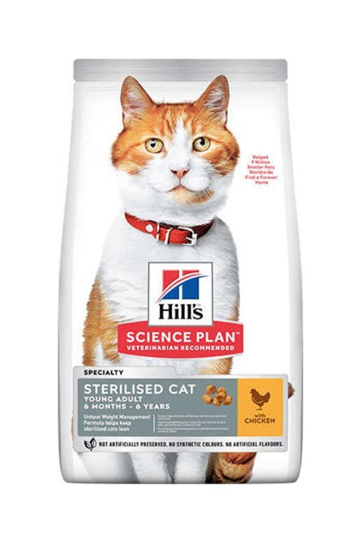 Hill's Tavuk Etli Kısırlaştırılmış Yetişkin Kedi Maması 15 Kg