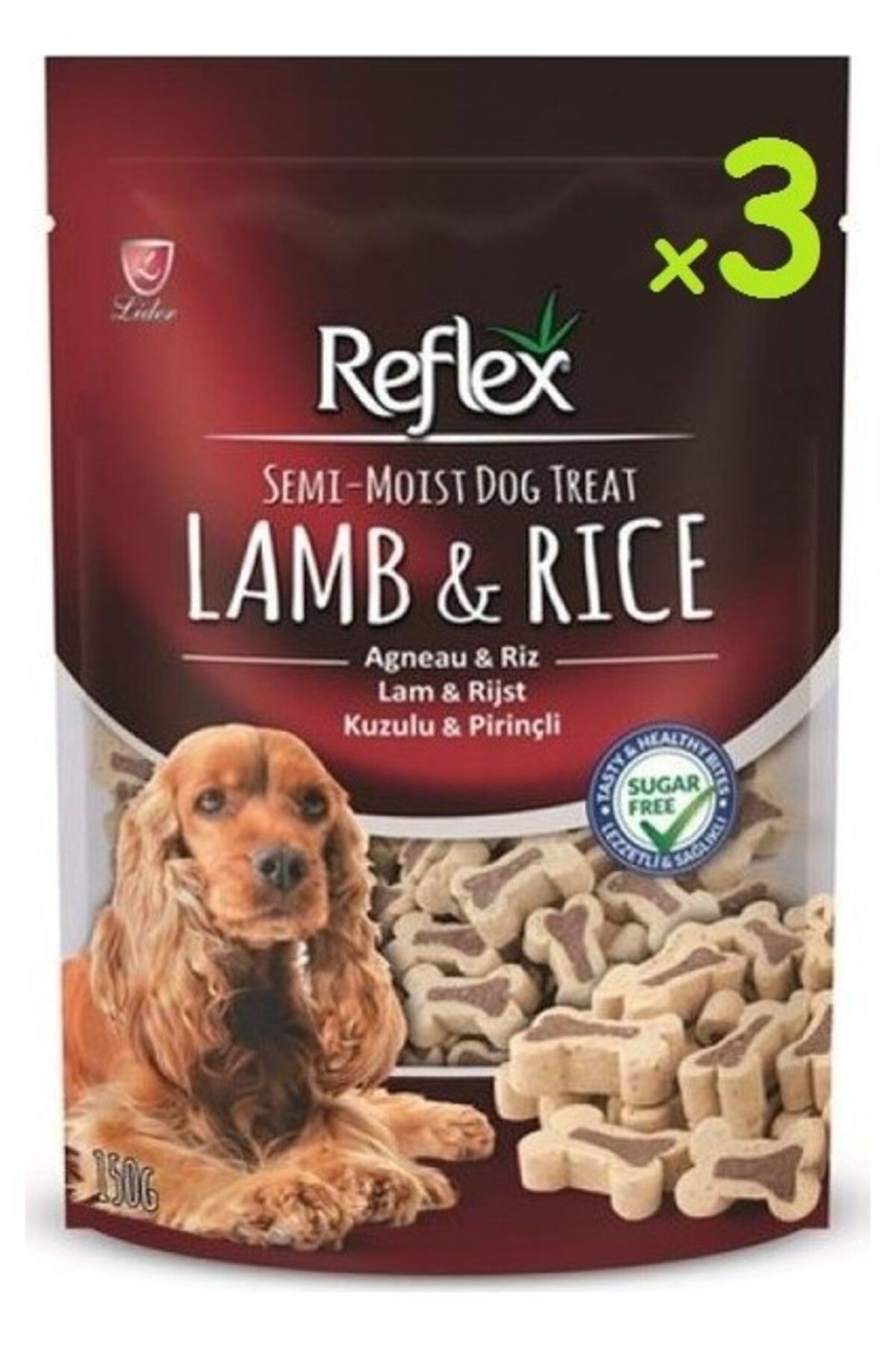 Reflex Semi Moist Kuzu Pirinçli Köpek Ödül Maması 150GR.( 3 Adet )