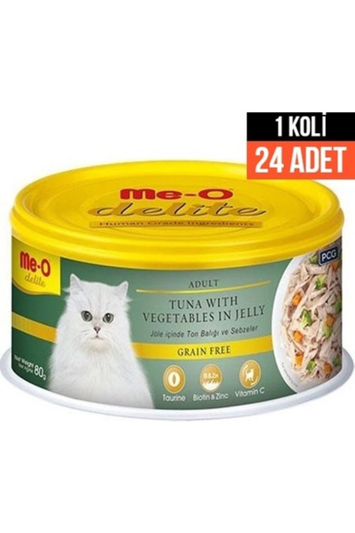 me-o Delite Adult Tuna With Vegetables In Jelly 80 Gram 24'lü