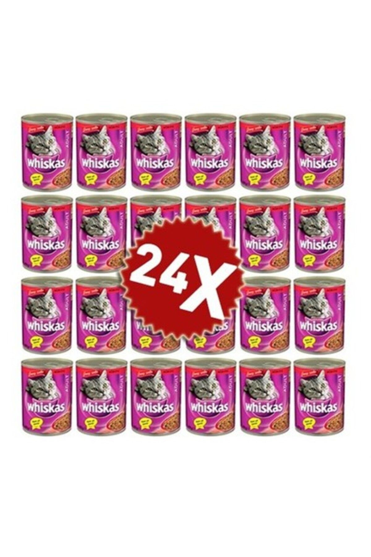 Whiskas Gravy Soslu Sığır Etli Yetişkin Kedi Konservesi 24 X 400 Gr