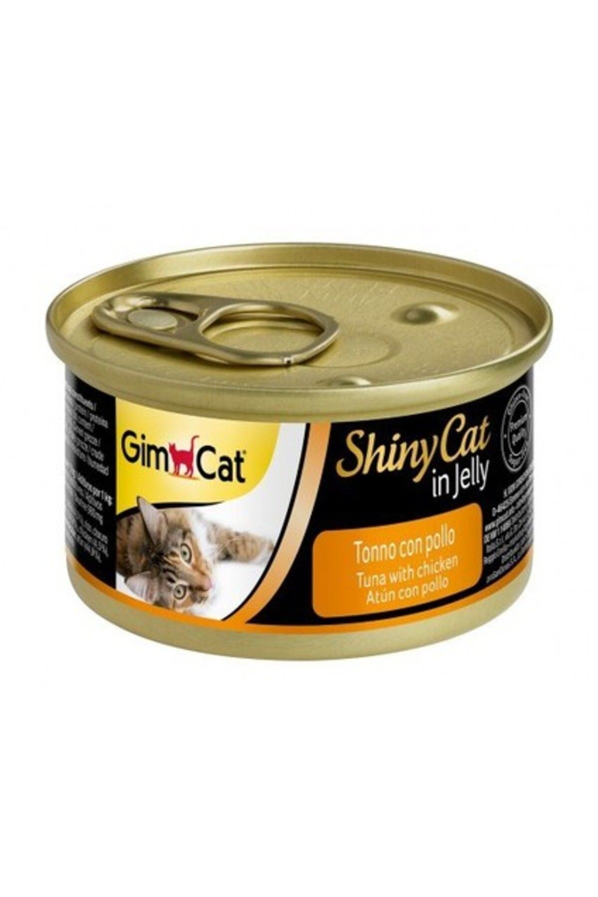 Gimcat Yeni Shinycat Öğünlük Konserve Kedi Maması-Ton balıklı Tavuklu 70gr