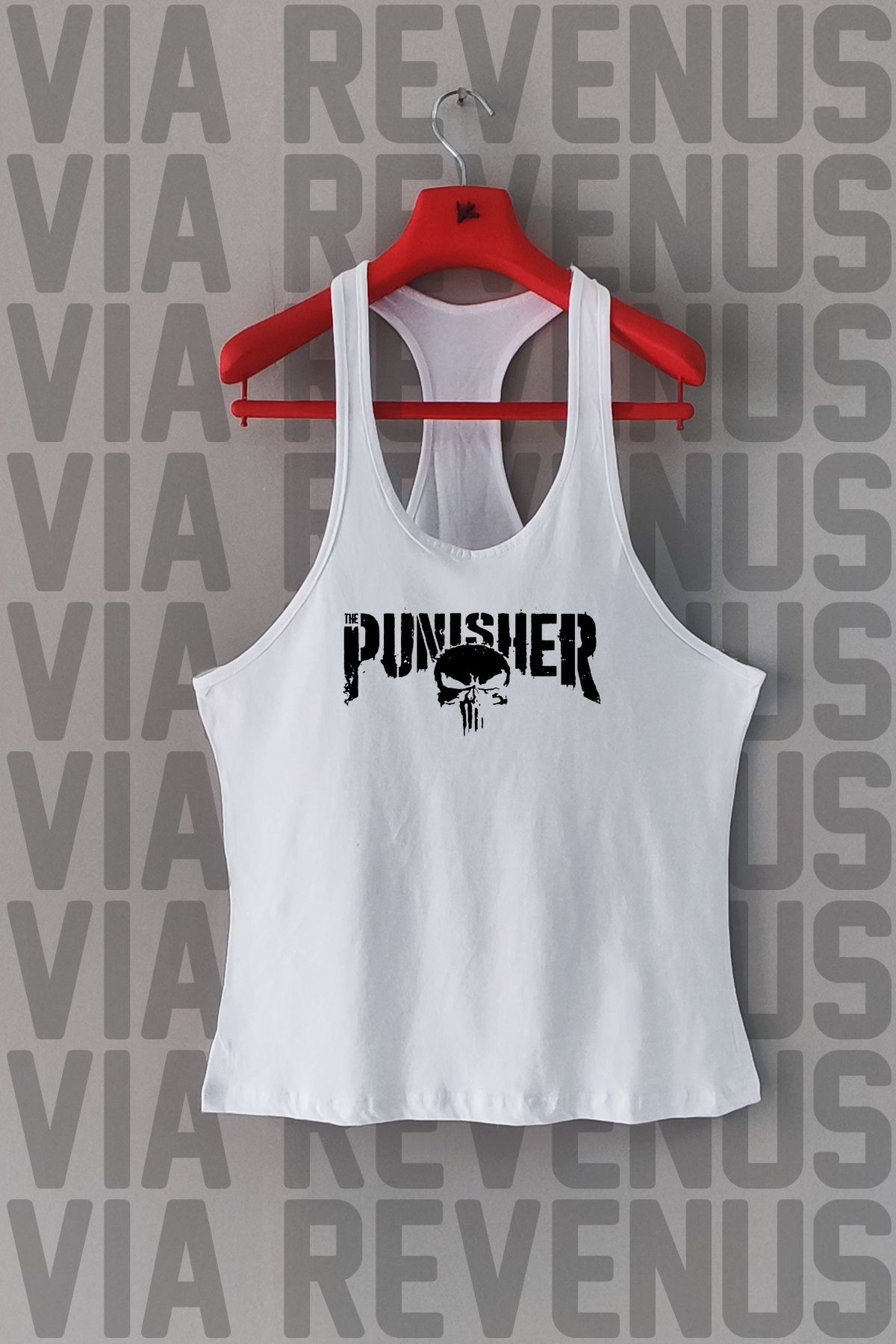 Vordevia Tricou Sport Cu Imprimeu Punisher Masculin - S