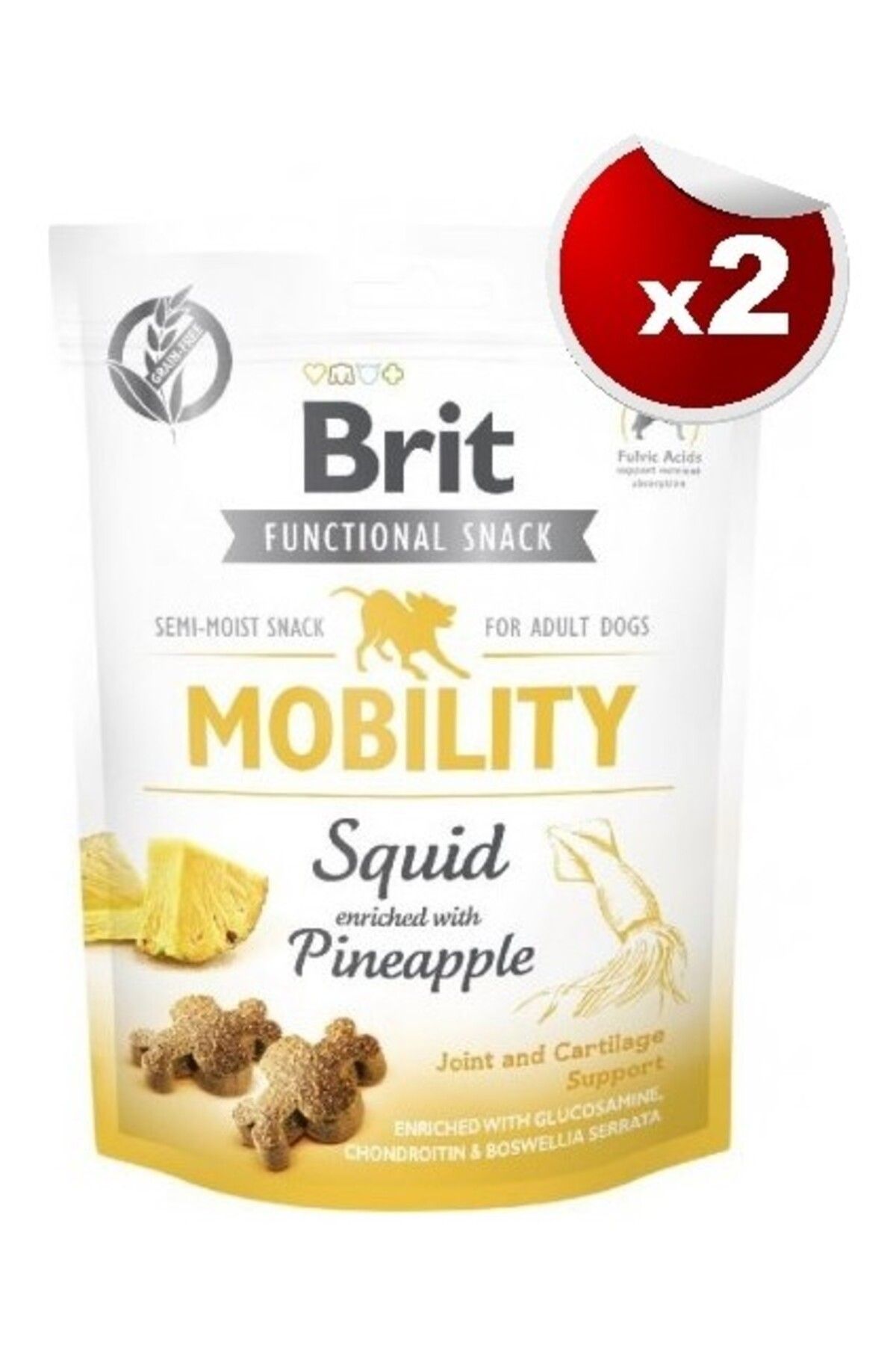 Brit Care Mobility Kalamar ve Ananas Eklem Sağlığı Tahılsız Köpek Ödülü 150 gr x 2 Adet