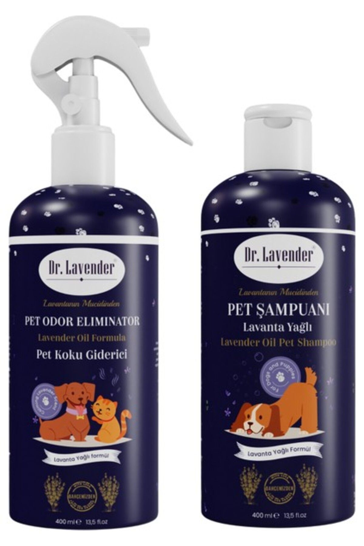 Orqinel Gallipoli Lavender Parazit Önleyici Köpek Şampuanı 400 Ml+Pet Koku Giderici 400 ml