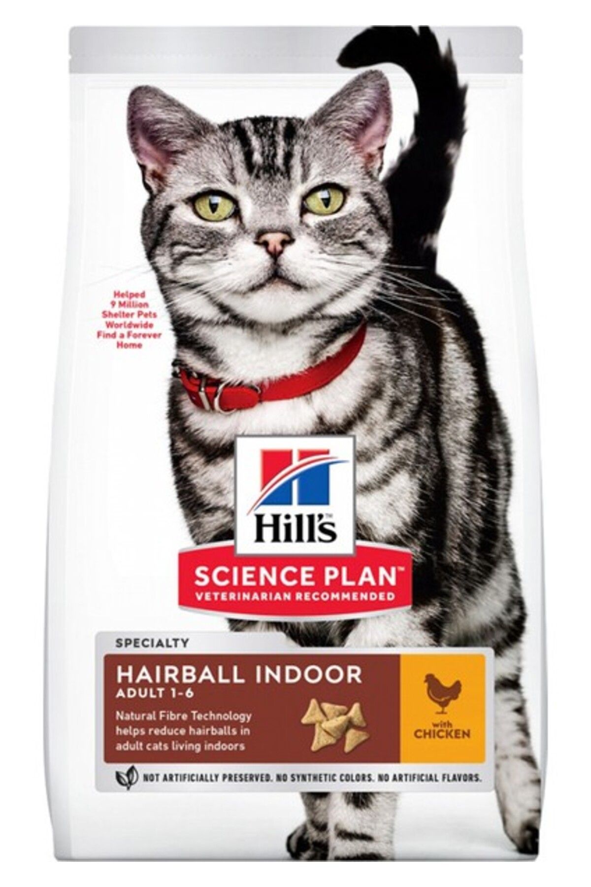 Hill's Hairball / Indoor Tüy Yumağı Kontrol Tavuklu Kedi Maması 1,5 Kg