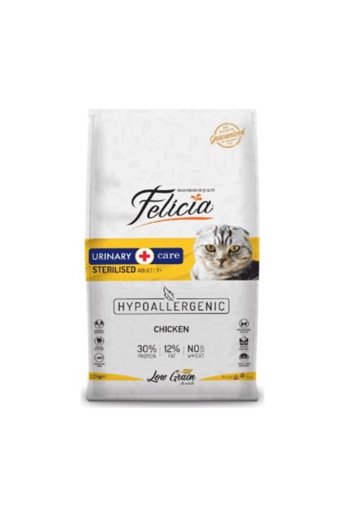 Felicia Az Tahıllı Tavuklu Hypoallergenic Sterilised Kısır Yetişkin Kedi Maması 12 kg