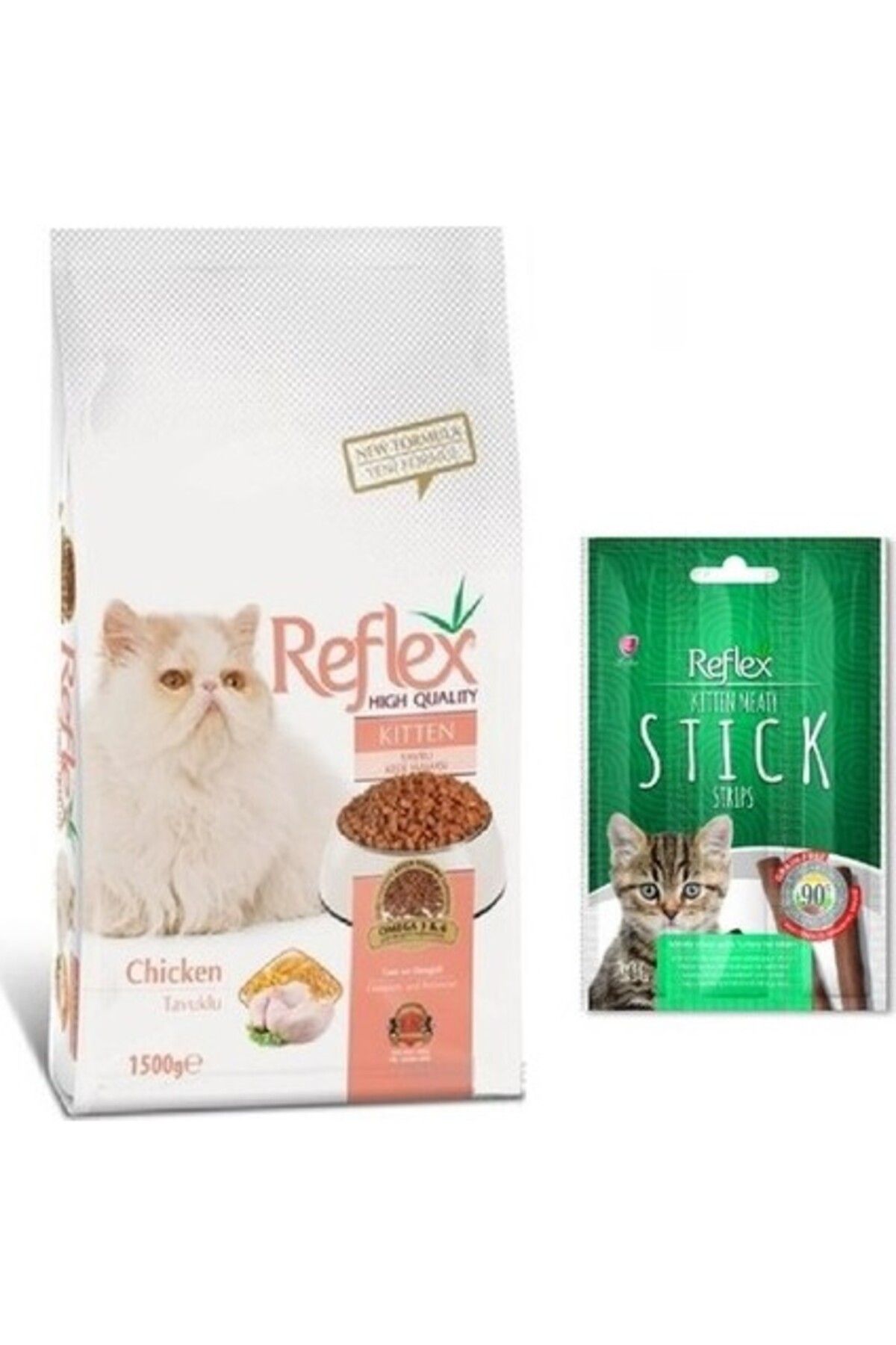 Reflex Kitten Tavuklu Yavru Kedi Maması 1,5 kg + Reflex Stick