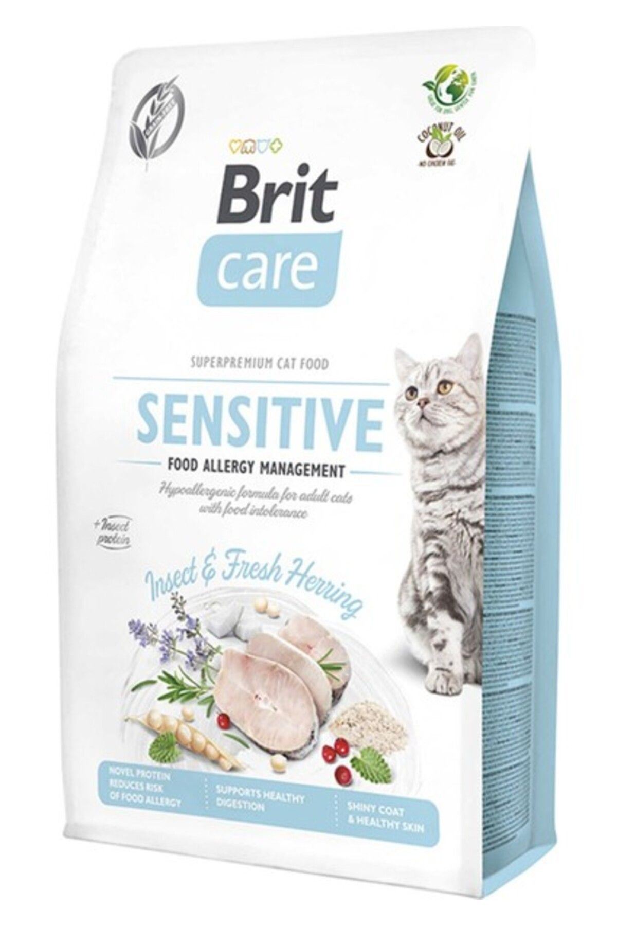 Brit Care Sensitive Hypo-allergenic Böcek Proteinli Tahılsız Yetişkin Kedi Maması 7 Kg