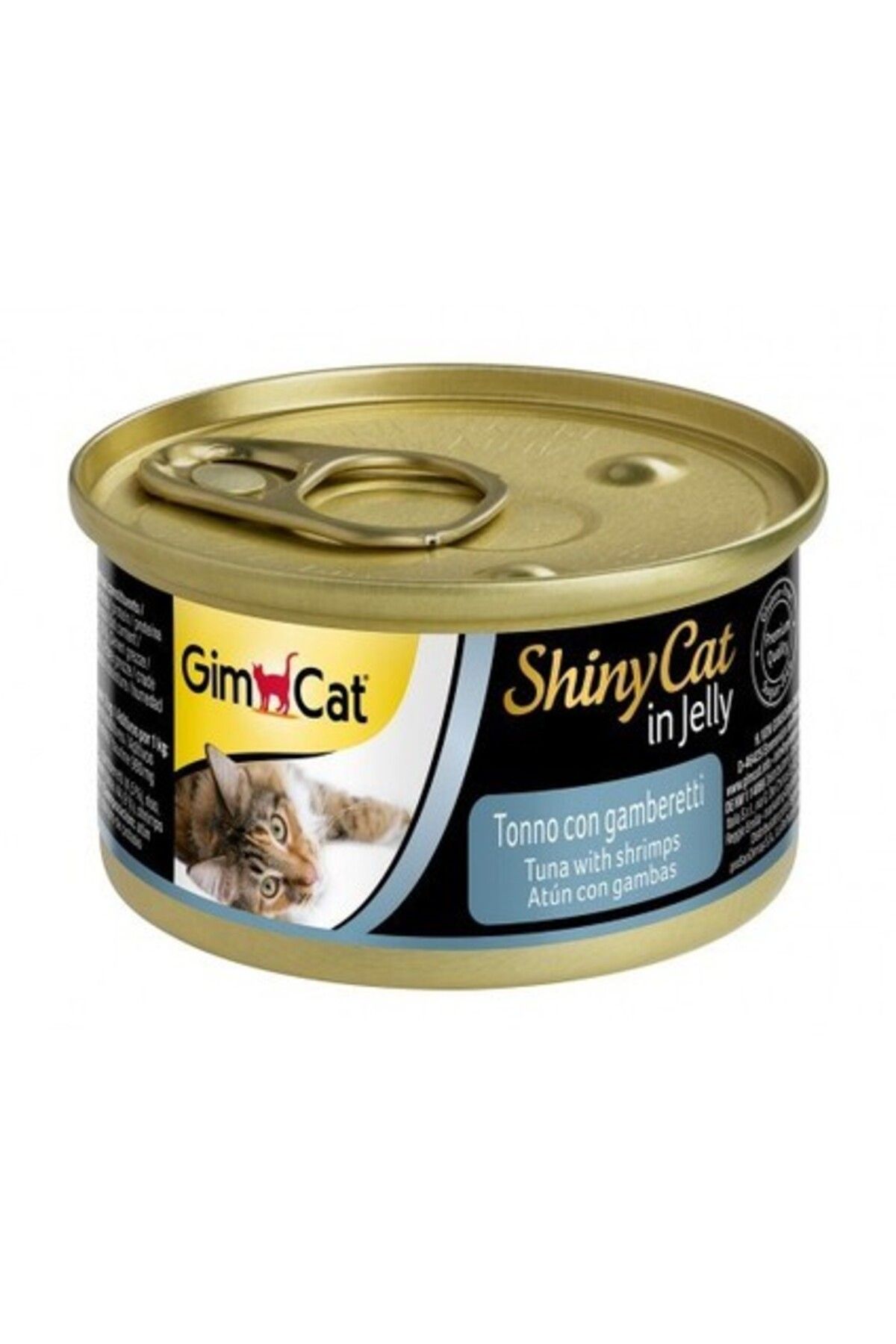 Gimcat Yeni Shinycat Öğünlük Konserve Kedi Maması-Ton Balıklı Karidesli 70gr