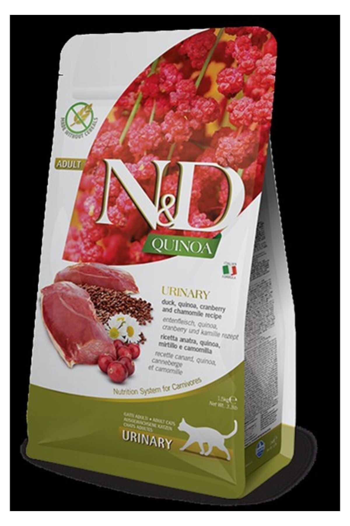 N&D Quinoa Urinary Ördek & Kızılcık & Papatya Idrar Yolu Sağlığı Kedi Maması 1.5 kg