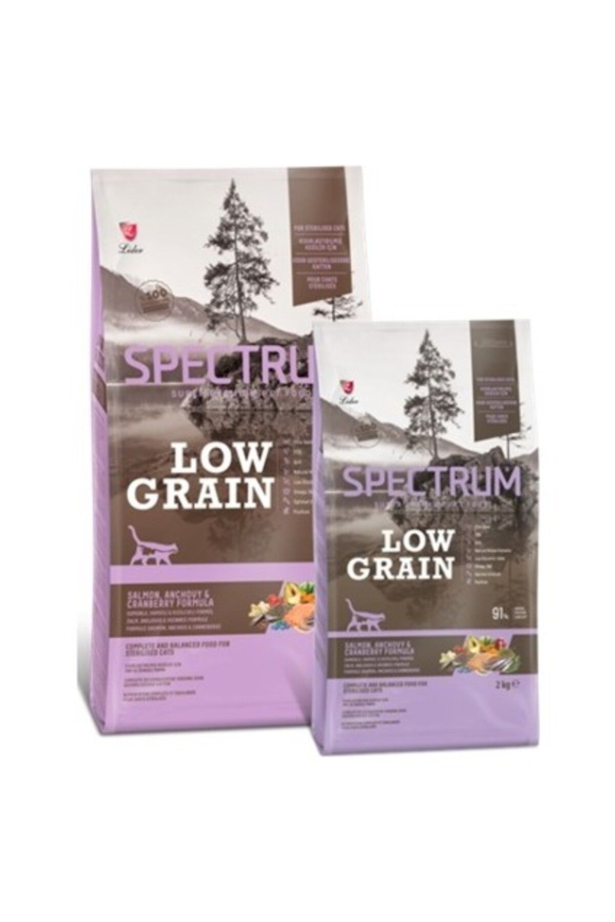 Spectrum Low Grain Somon, Hamsi ve Kızılcıklı Kısır Kedi Maması 12 kg