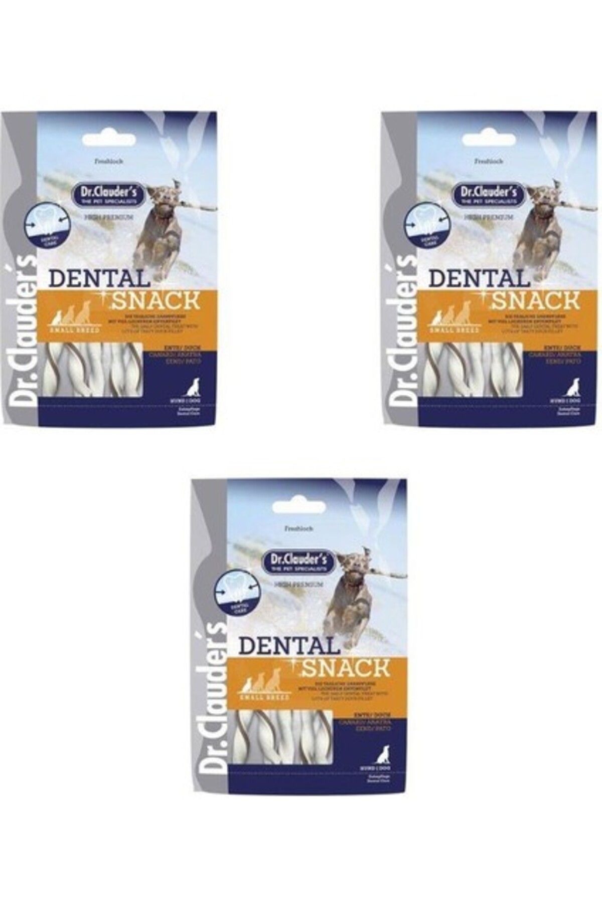 Orqinel Dr. Clauder's Dr. Clauders Dental Snack Ördekli Diş Sağlığı Köpek Ödülü 80 gr x 3 Adet