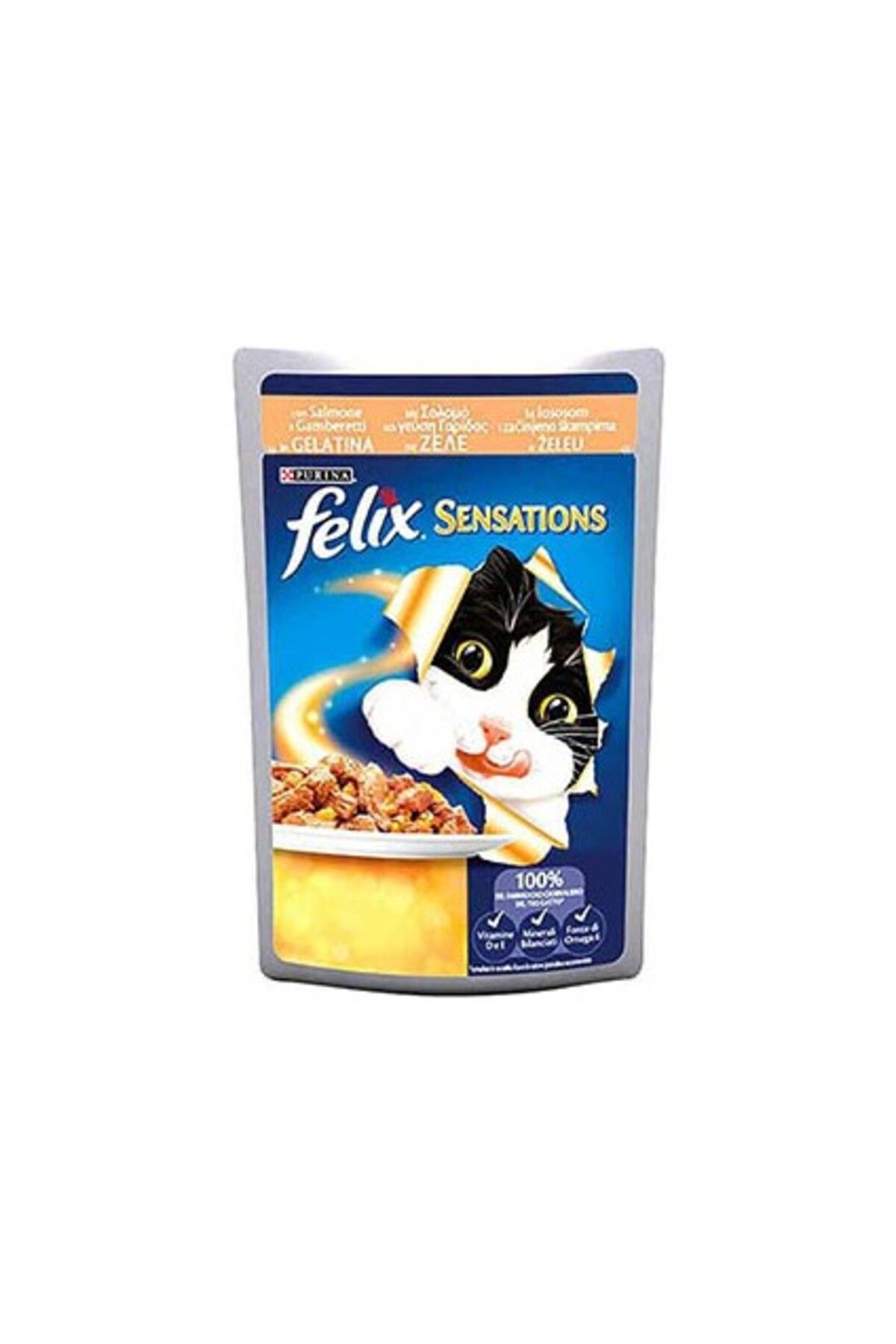 FELIX Sensation Somon,karides Jel Pouch Kedi 100 gr 12'li