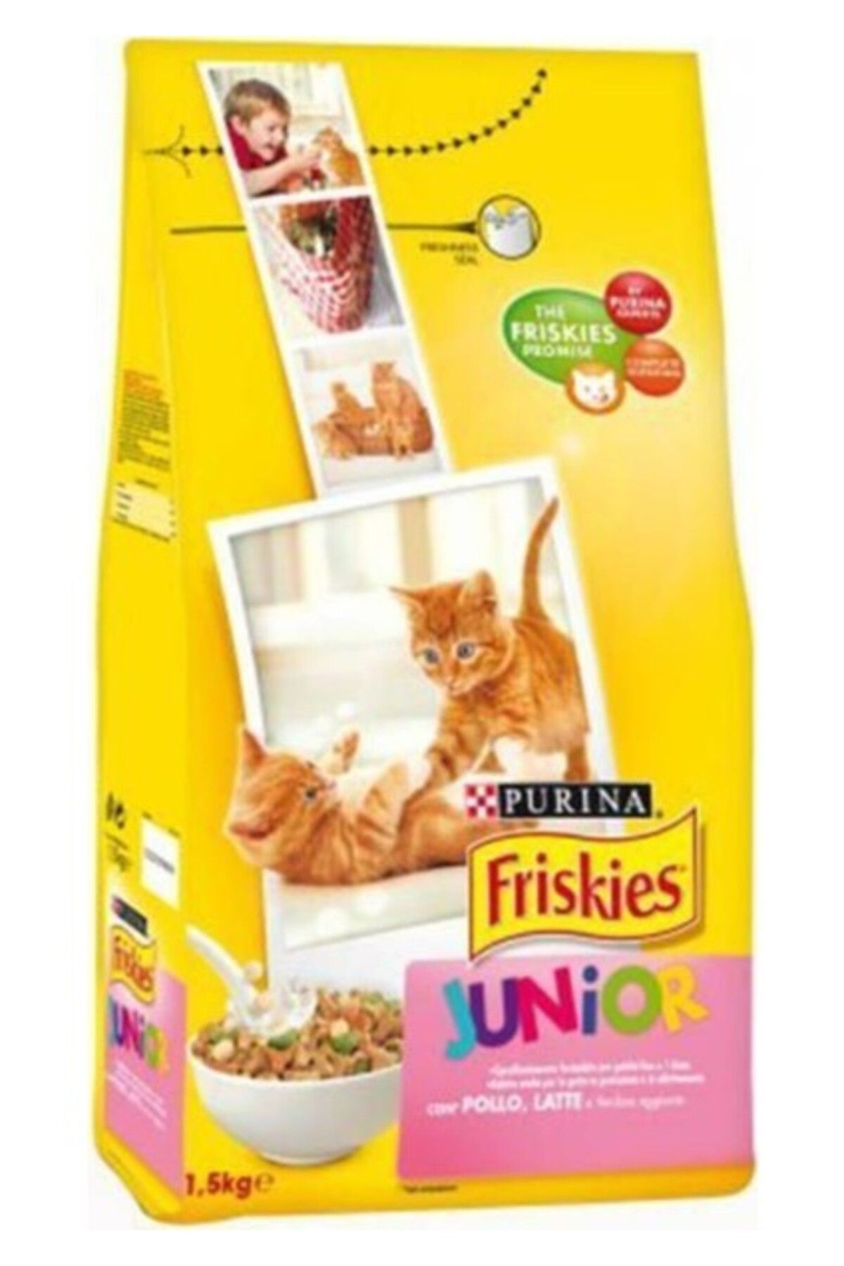 Friskies Junior Tavuk Süt ve Sebzeli Yavru Kedi Maması 1.5 kg x 2 Adet