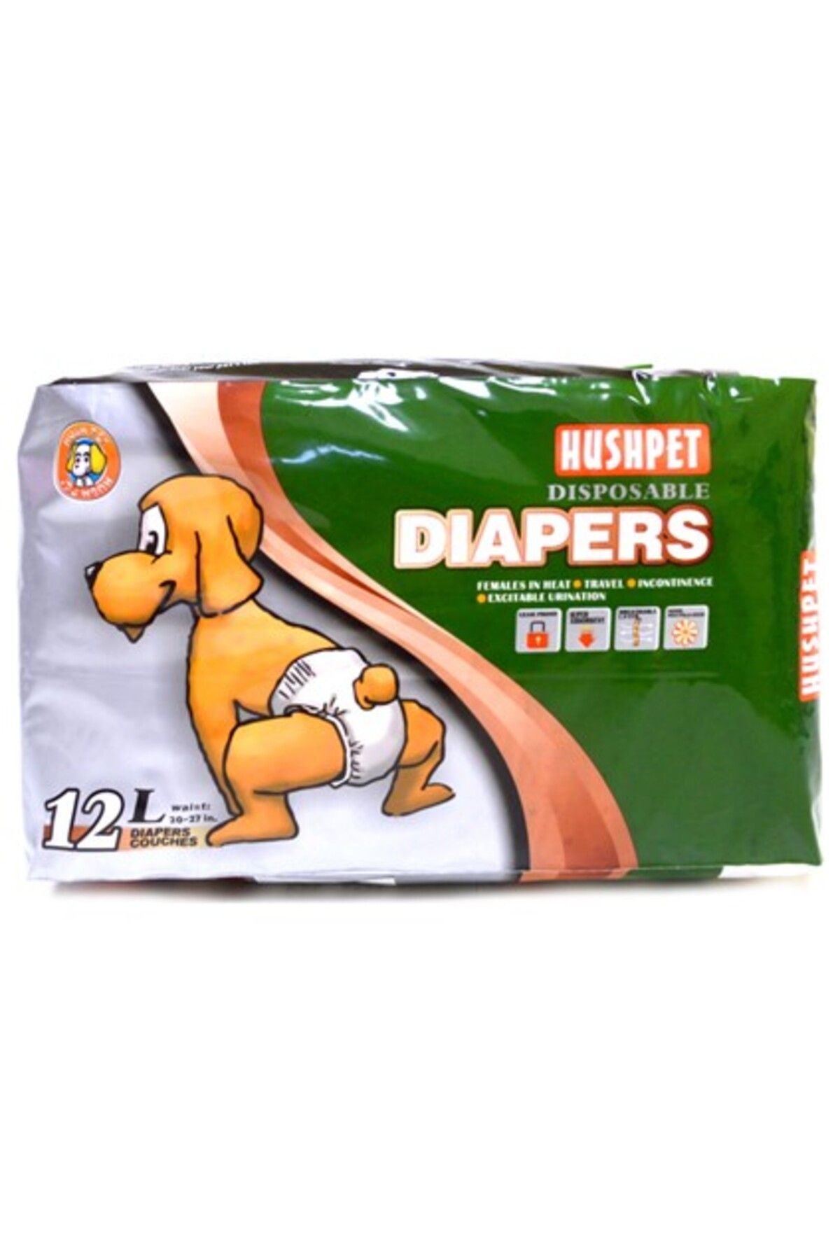 Orqinel Hushpet Köpek Alt Tuvalet Bezi 12 Adet L Hush Pet Diapers Large 12'li Köpek