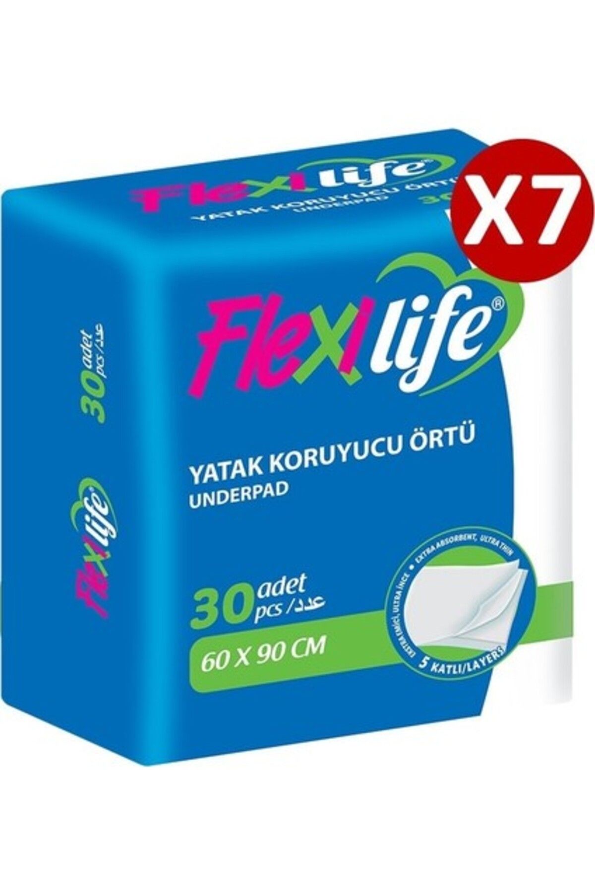 Orqinel Flexilife Köpek Çiş Pedi Yatak Koruyucu 60X90CM 30LU 7 Paket 210 Adet