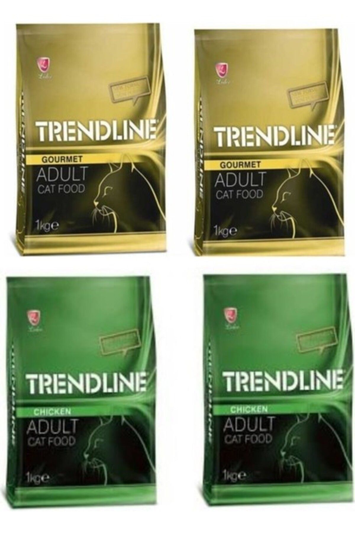 Trendline Sterilised Tavuklu Kisir Kedi Mamasi 1 kg 4'lü Set