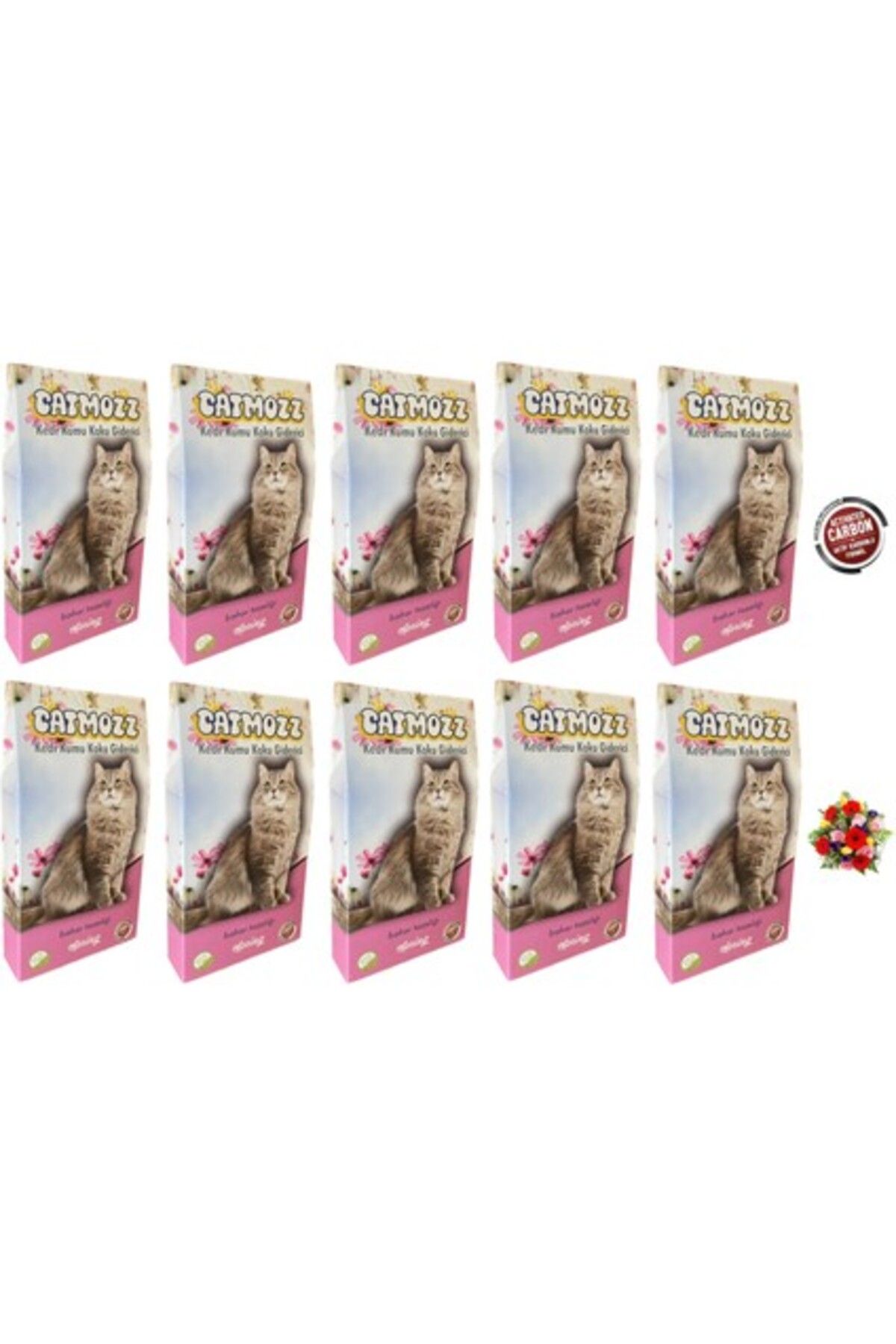 Orqinel Catmozz Spring Aktif Karbonlu Kedi Kumu Bahar Koku Giderici Extra Koku Kontrolü Topaklanma 30 gr x 1