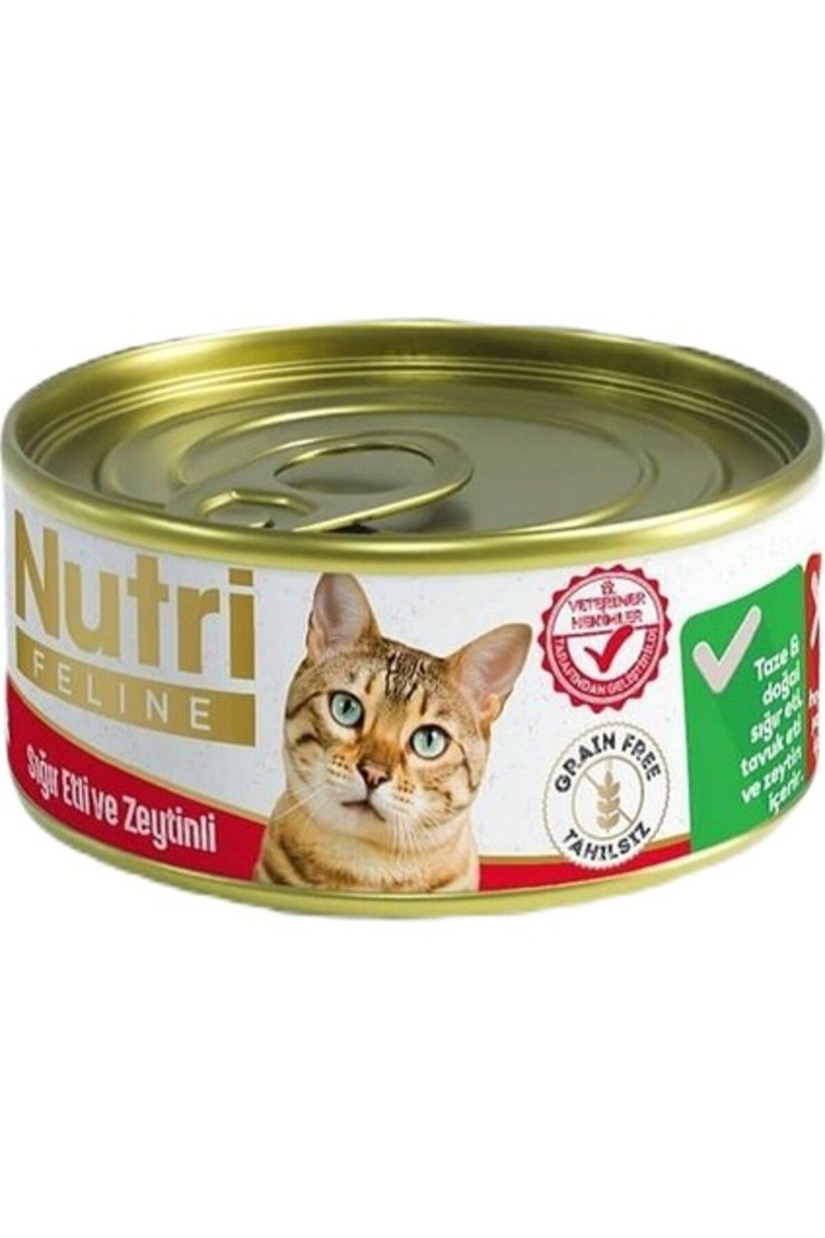 Nutri Feline Grain Free Beef Pate Adult Cat Tahılsız Sığır Etli Yetişkin Kediler İçin Yaş Kedi Mamas