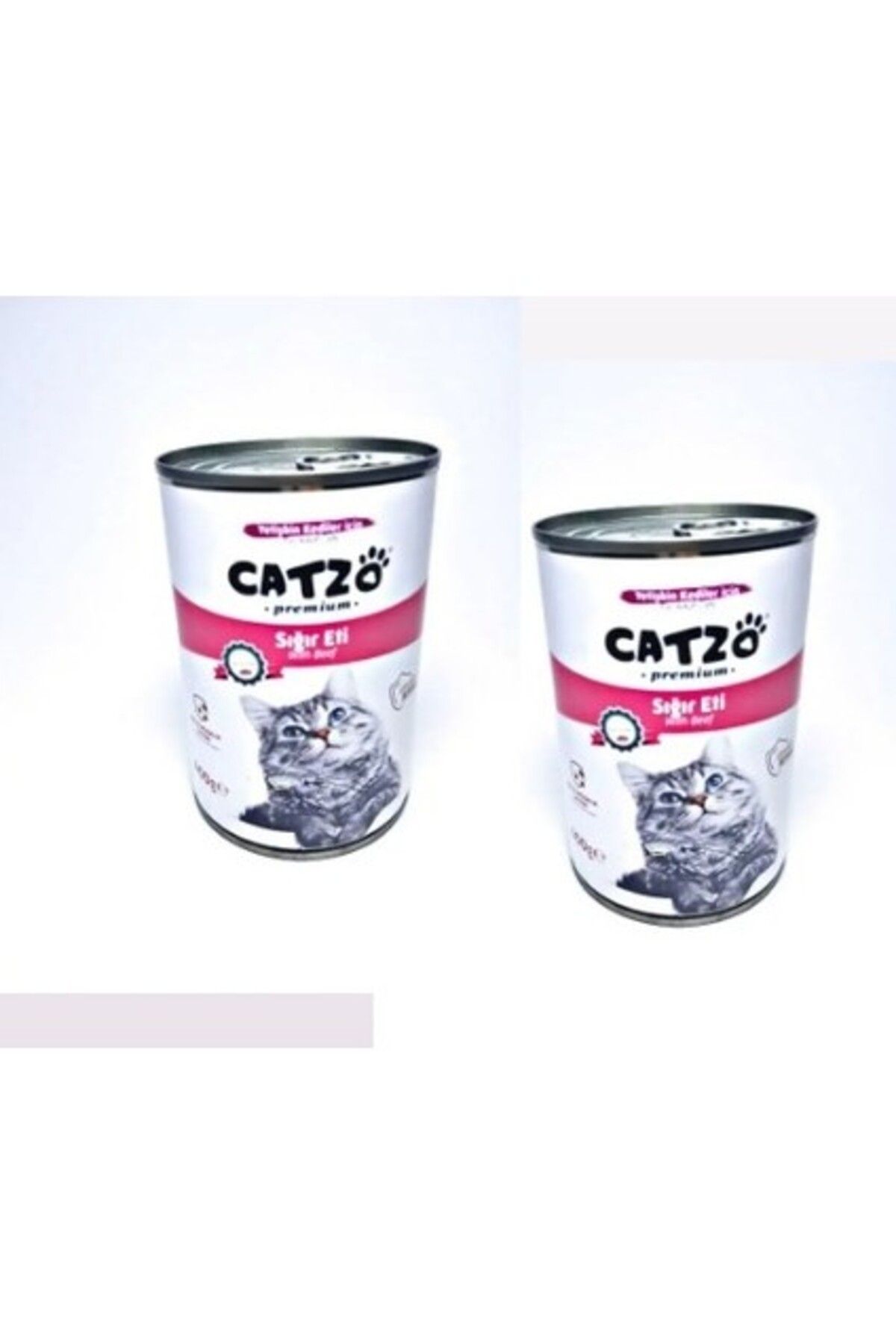 Catzo Pupzo Konserve Yetişkin Kedi Maması Sığır Etli 400 gr x 2