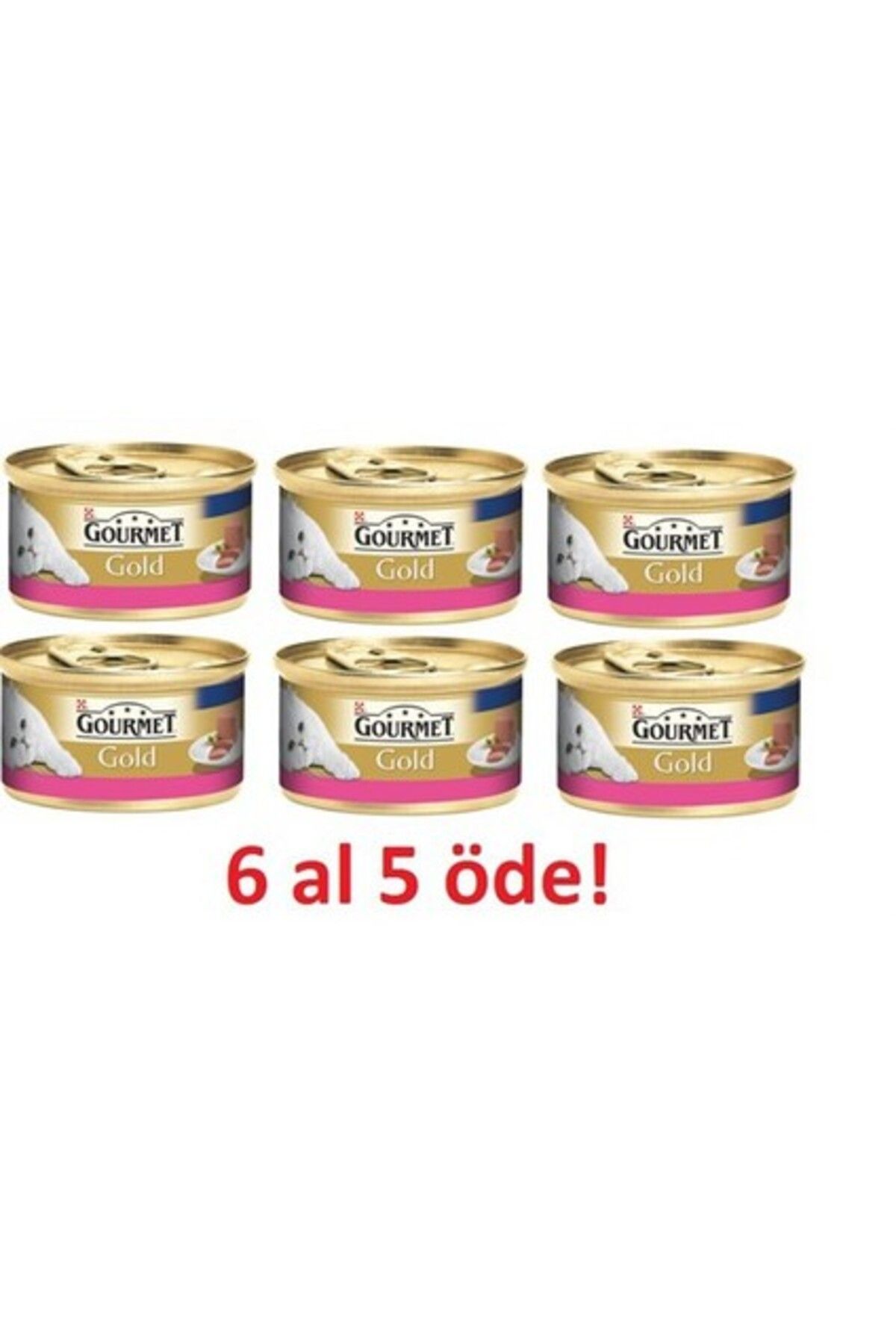 Orqinel Purina Gourmet Gold Kıyılmış Sığır etli  85 gr 6 al 5 Öde!