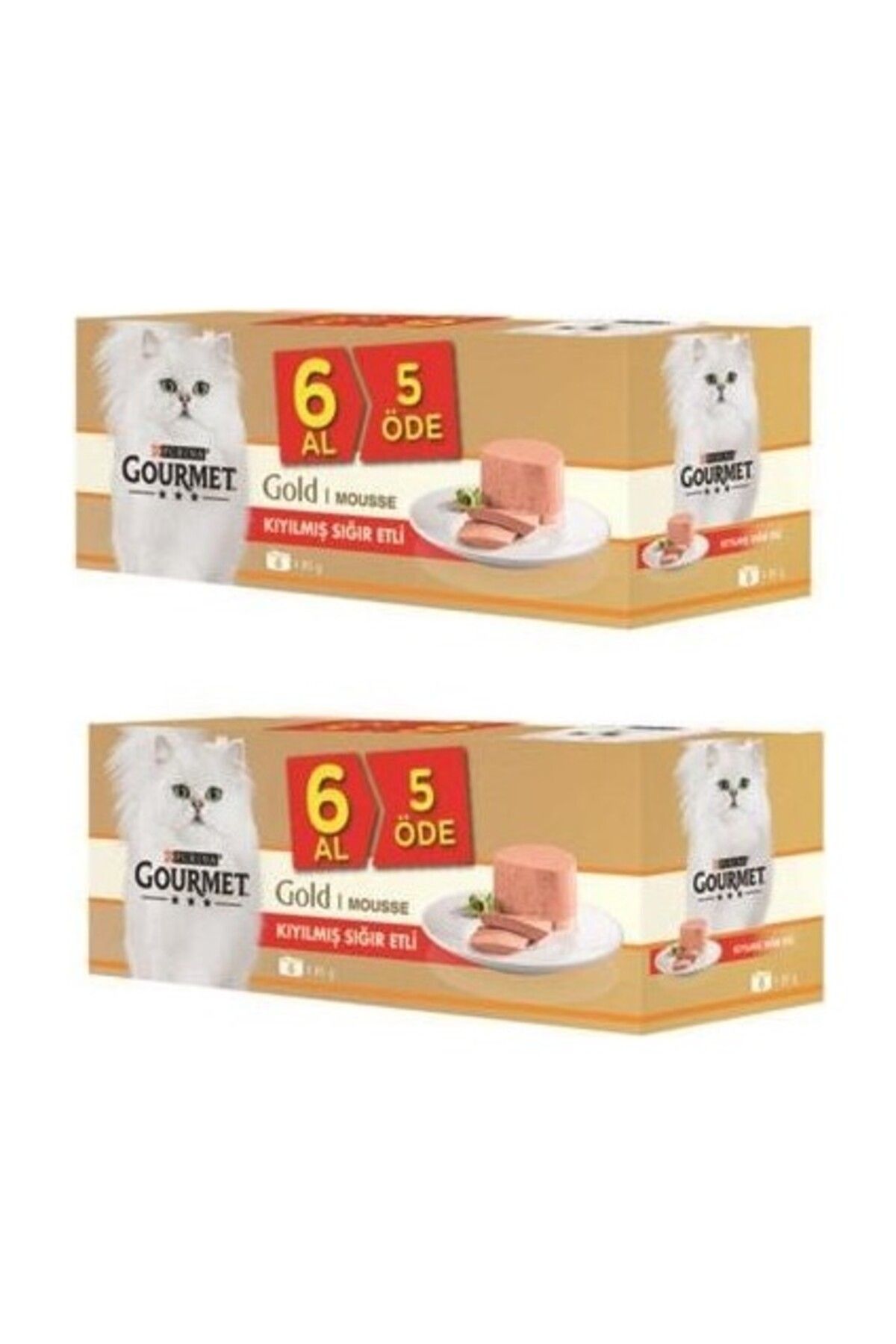 Gourmet Gold 2 Kutu(12 Adet) Kıyılmış Sığır Kedi Konserve 85 gr