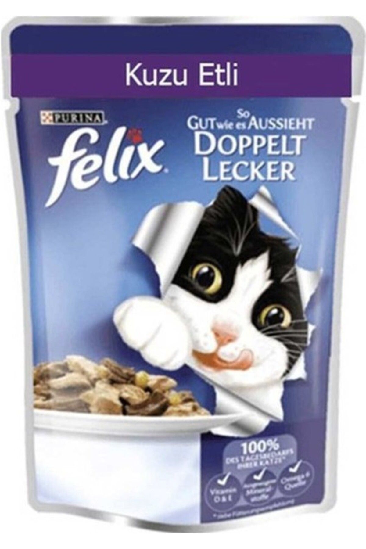 FELIX Purina Felix Kuzu Etli Kedi Konservesi 100 g x 48 Adet