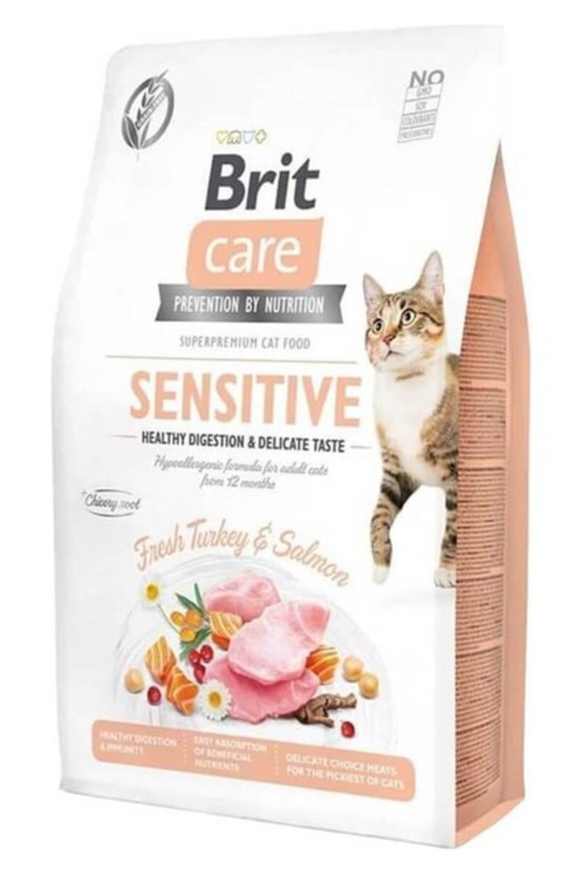 Brit Care Tahılsız Sensitive Hindili Somonlu Kedi Maması 2 kg