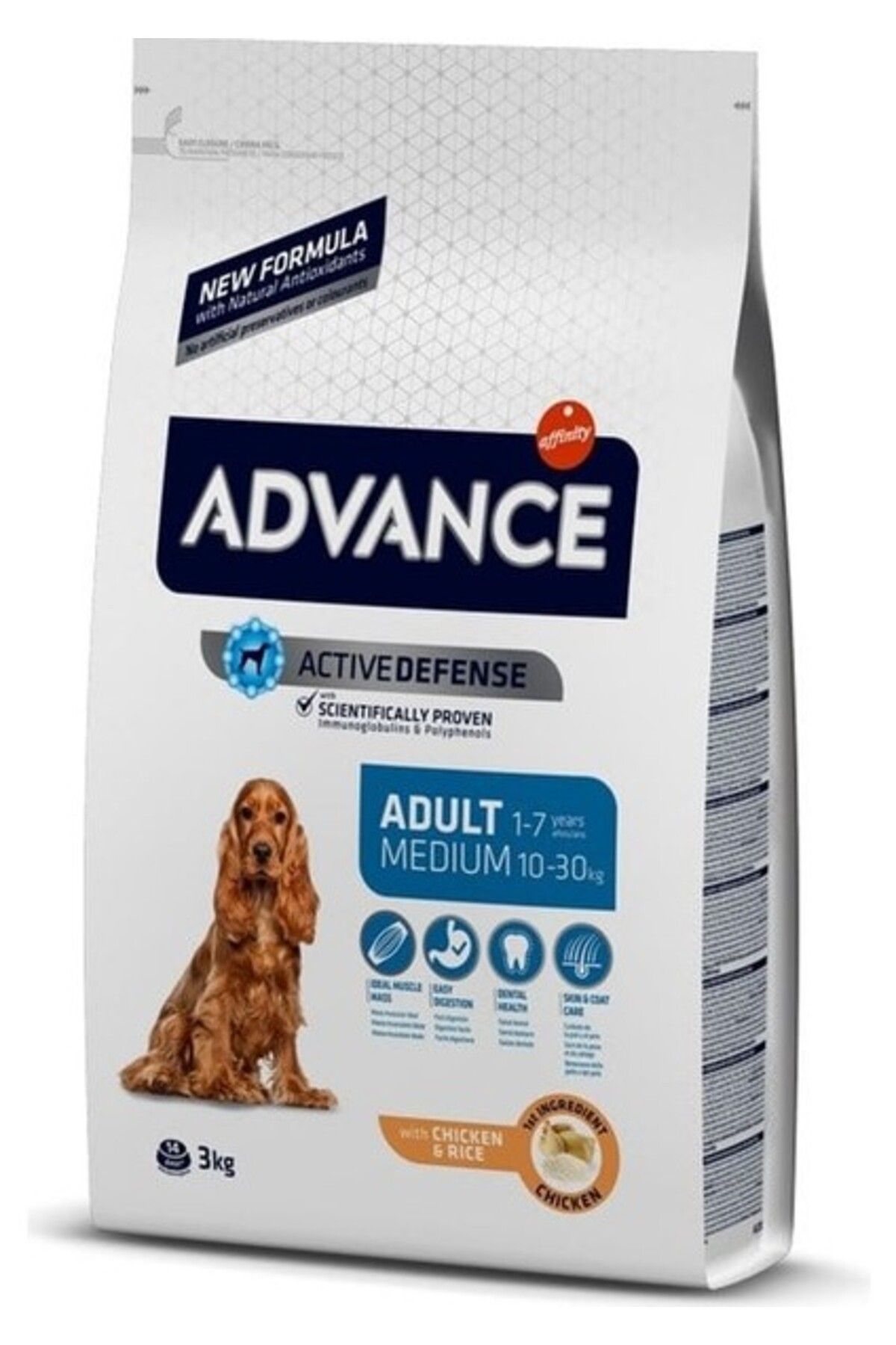 Advance Yetişkin Orta Irk Tavuklu Köpek Maması 3 Kg