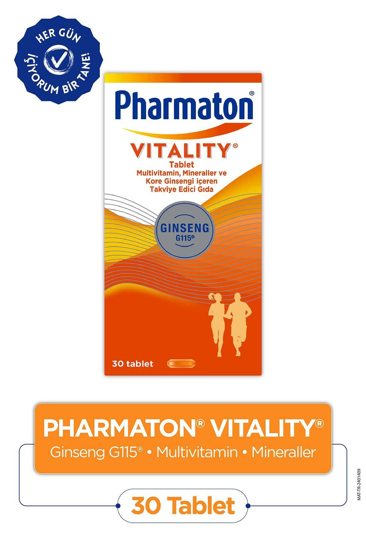 Pharmaton Vitality 30 Tablet - Ginseng G115, Multivitamin Ve Mineraller 8683060010190