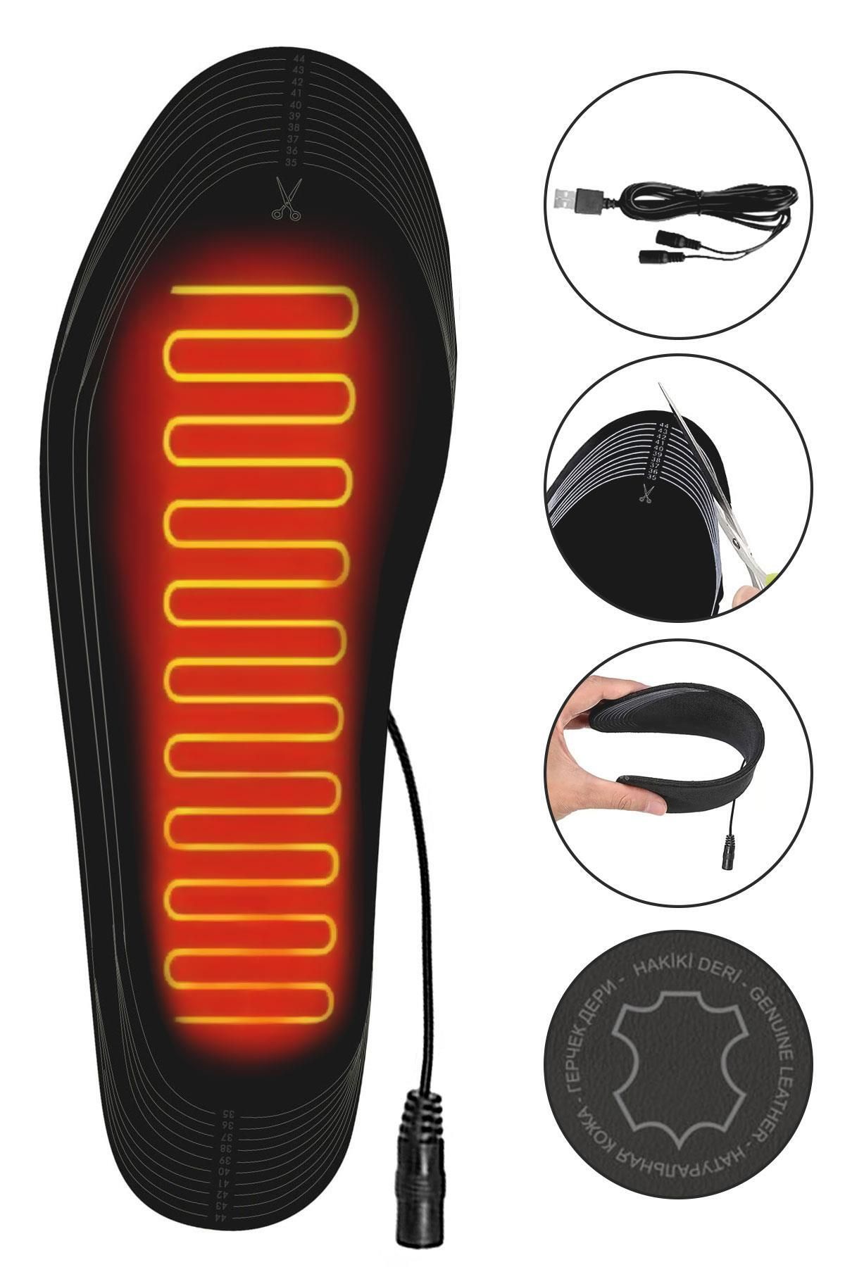 heep Elektrikli Taşınabilir Kablolu 35-45 Numara Deri Gri Isıtıcılı Ayakkabı Tabanlığı