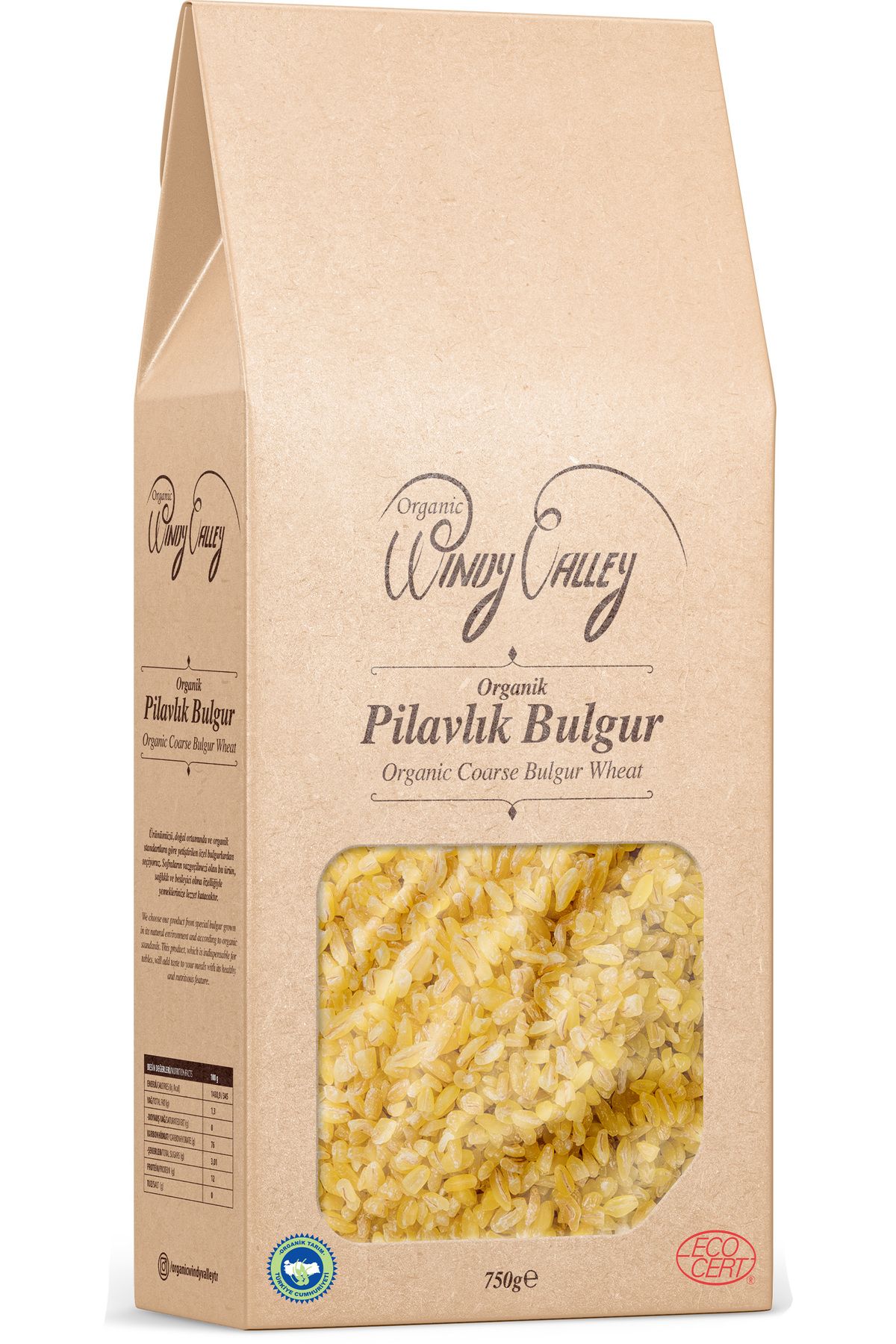 Organic Windy Valley Organik Pilavlık Bulgur (750 GR) Yerli Ürün