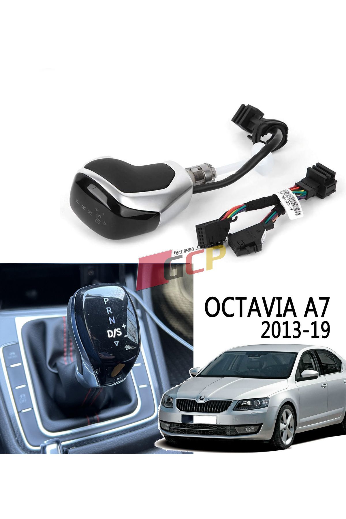 GCP German Car Parts Octavia A7 Işıklı Otomatik Vites Topuzu - Octavia LED DSG Vites Işıklı Gösterge Vites