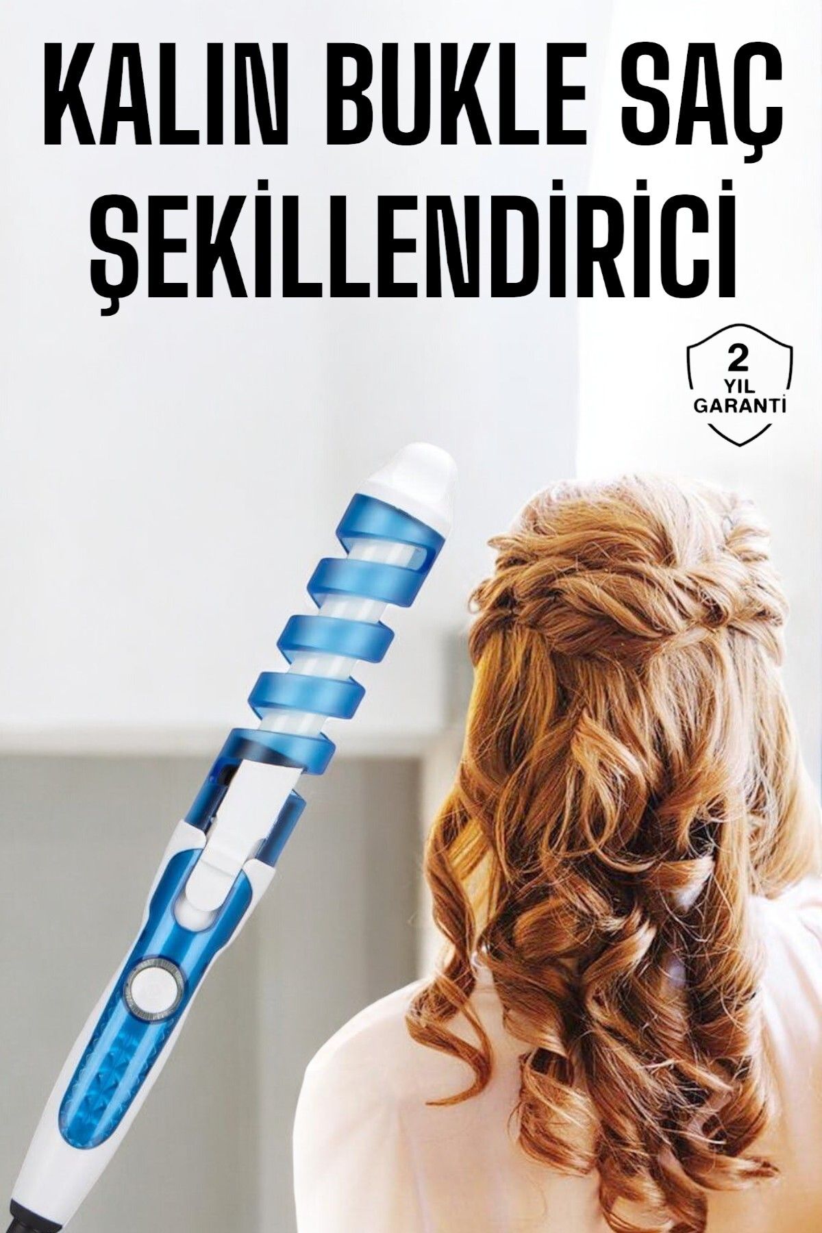 teknodayım Saç Maşası Spiral Kalın Bukle Yüksek Isılı Profesyonel Maşa