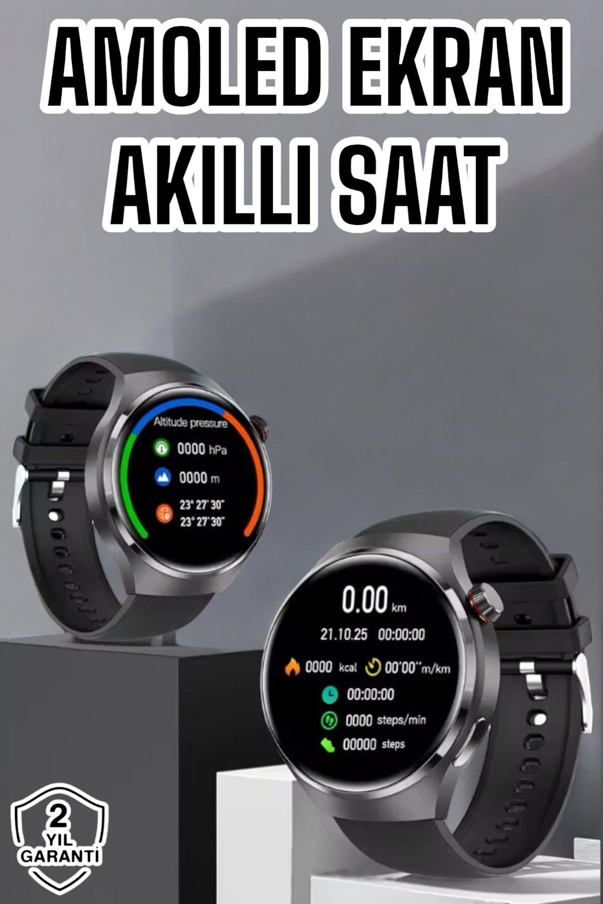 ASTRALTECH Akıllı Saat Bluetooth Bağlantılı Amoled Ekran Uyku ve Sağlık Takibi