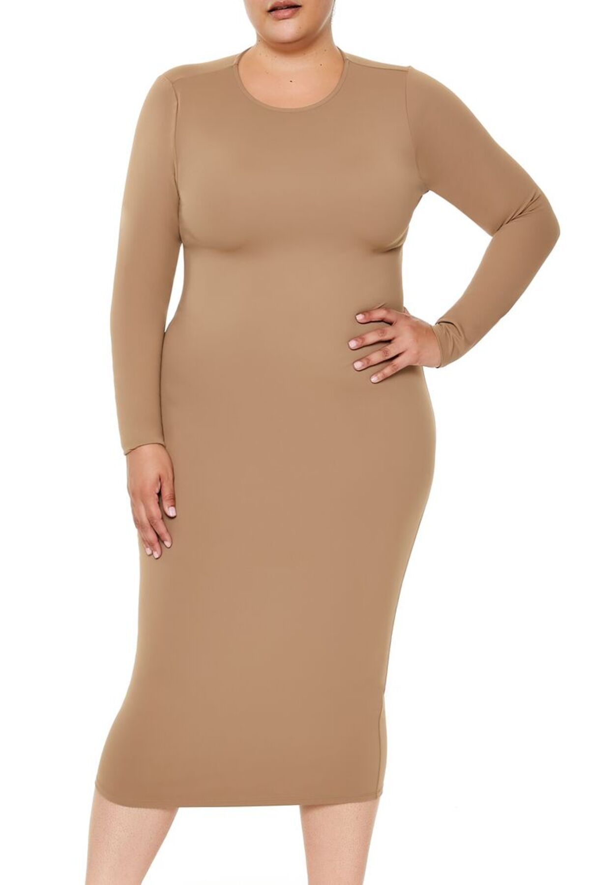 Forever 21 Plus Size Şekillendiren Midi Elbise