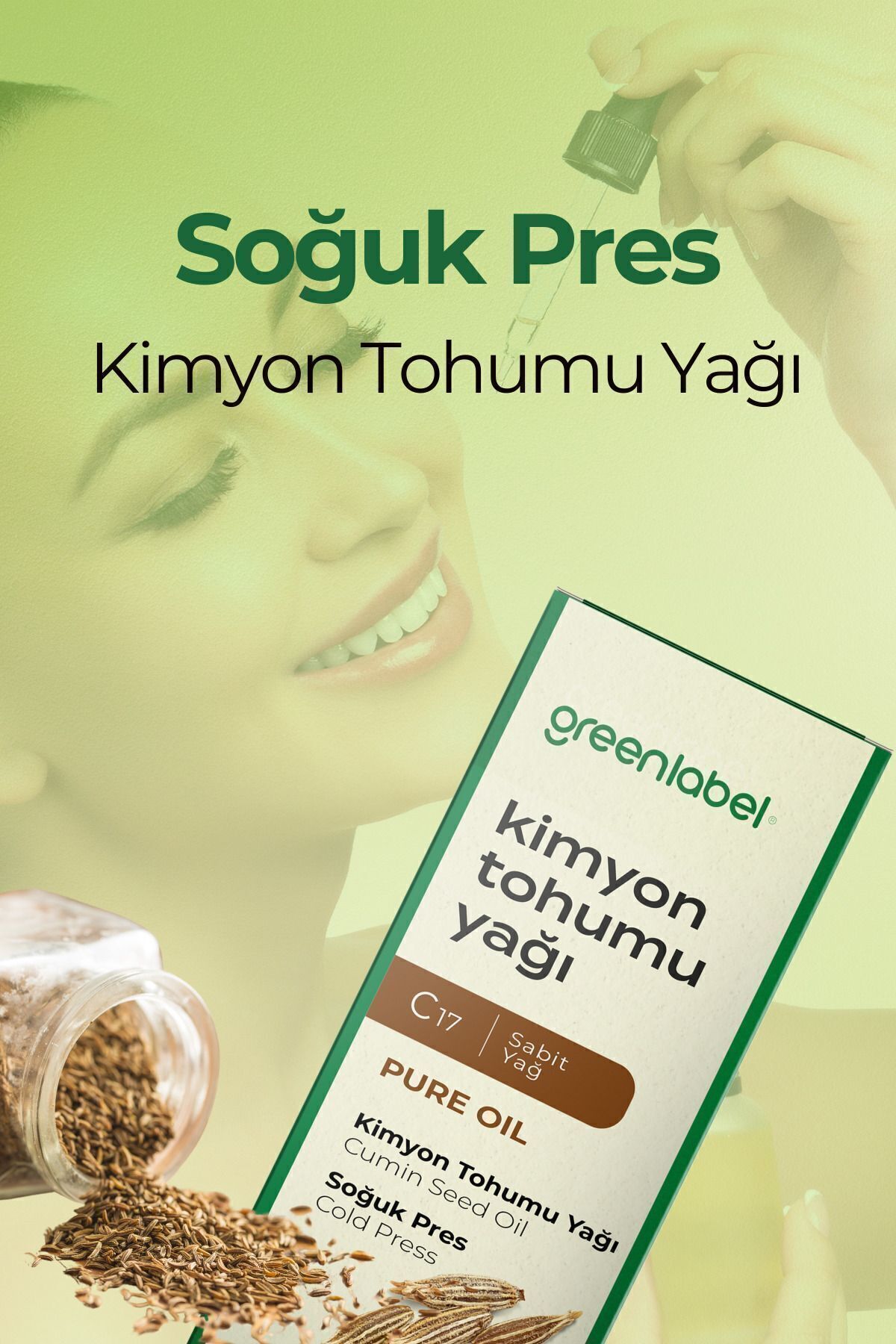 Kimyon Tohumu Yağı Soğuk Sıkım %100 Doğal Ve Saf 20ml — GLY-022 — تصویر 3 از 3