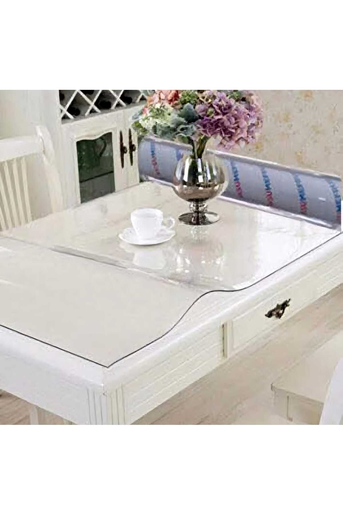 Başak Ev Tekstili-1.2 mm Thickness 90 cm Most Transparent Thick Pvs Table Protector Mica Tablecloth 1