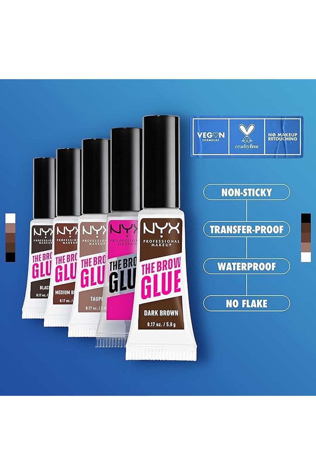 NYX Professional Makeup-The Brow Glue Instant Brow Styler& Micro Brow Pencil - Espresso 07& Jumbo Eye Pencil - Milk 604 3