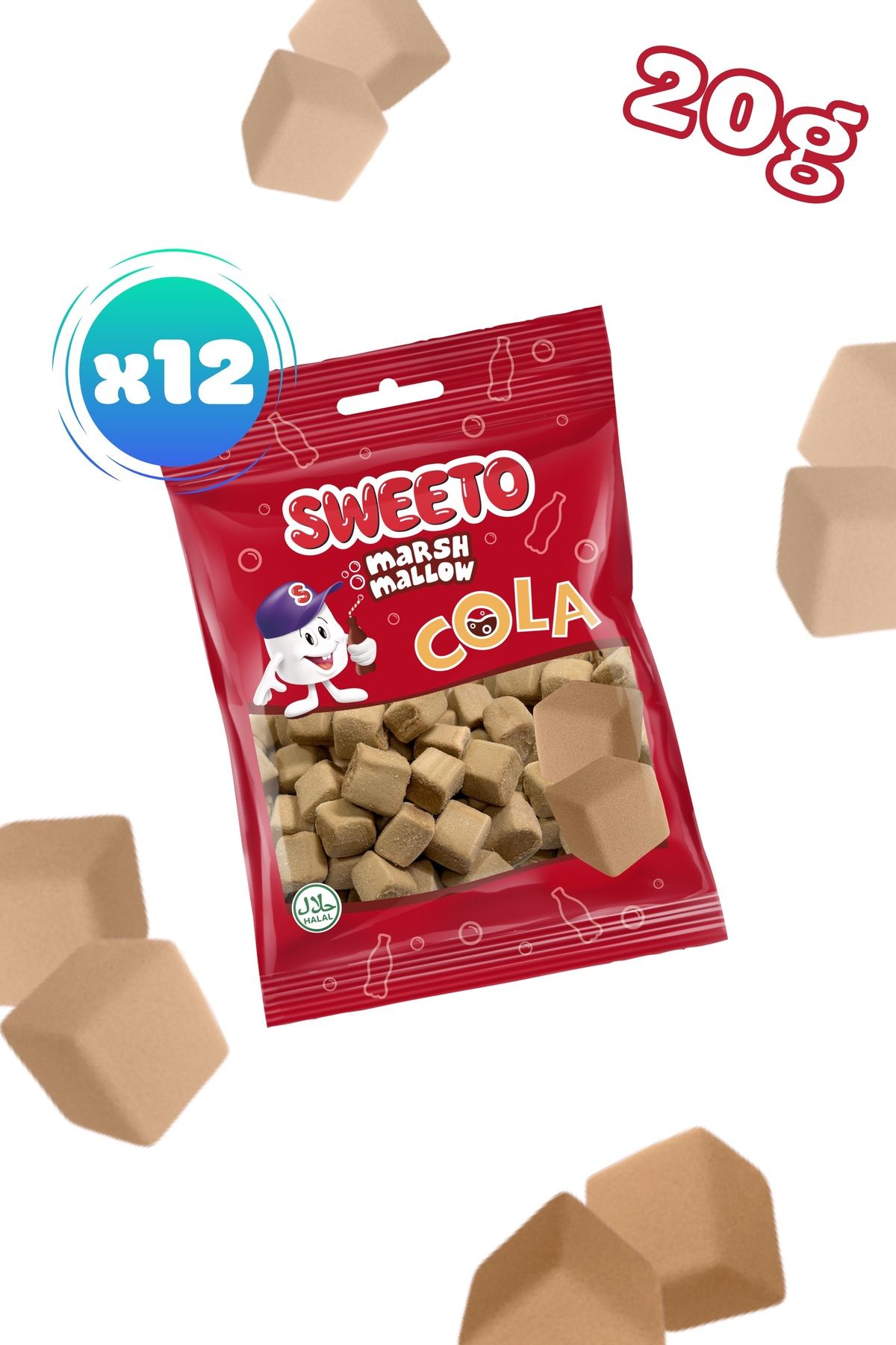 SWEETO Marshmallow Cola 20gx12