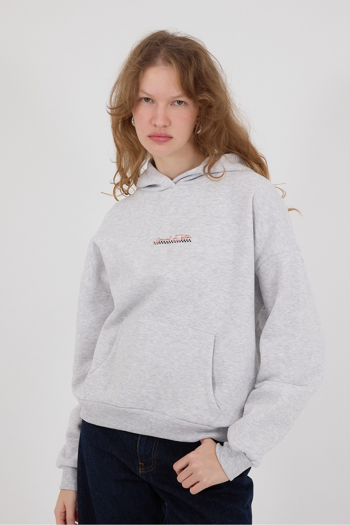 Addax-Car Back Printed Raised Sweatshirt S1614-J6 3