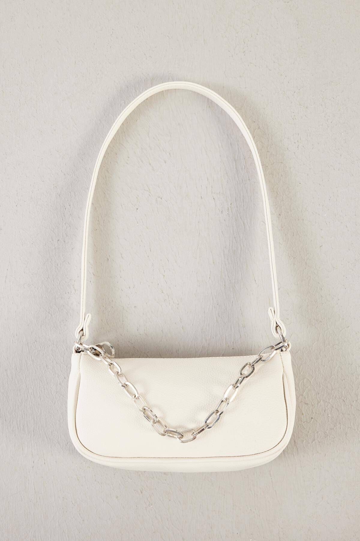 Addax-Chain Detailed Bag with Strap - Ç07-G8 4