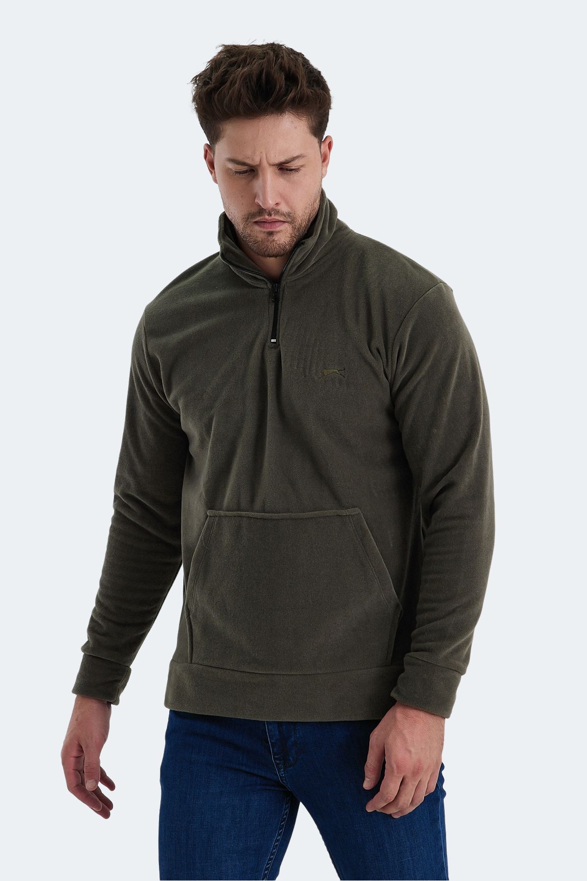 Slazenger-Hanorac solid pentru bărbați Kaki St21we052 5