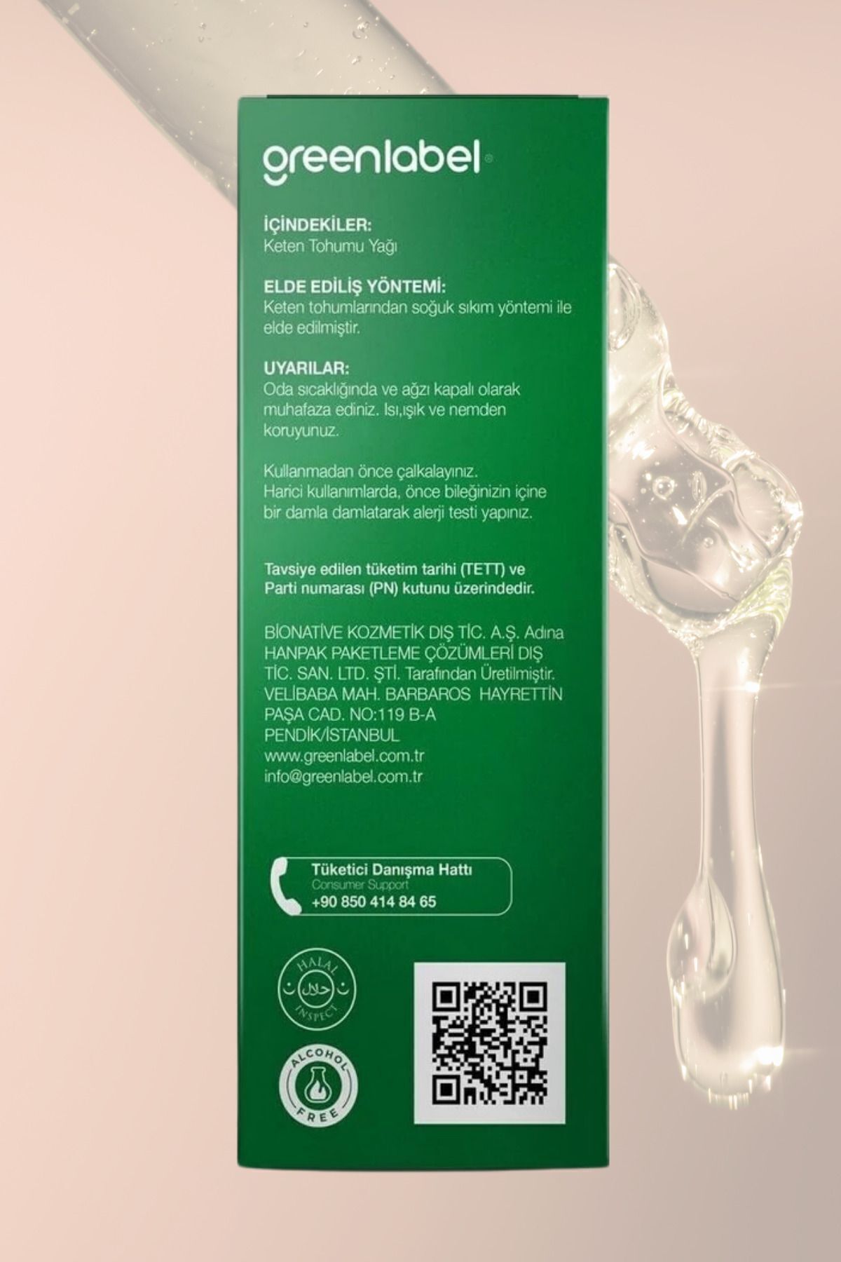 Keten Tohumu Yağı Soğuk Sıkım %100 Doğal Ve Saf 50ml — GLY-051 — تصویر 2 از 3
