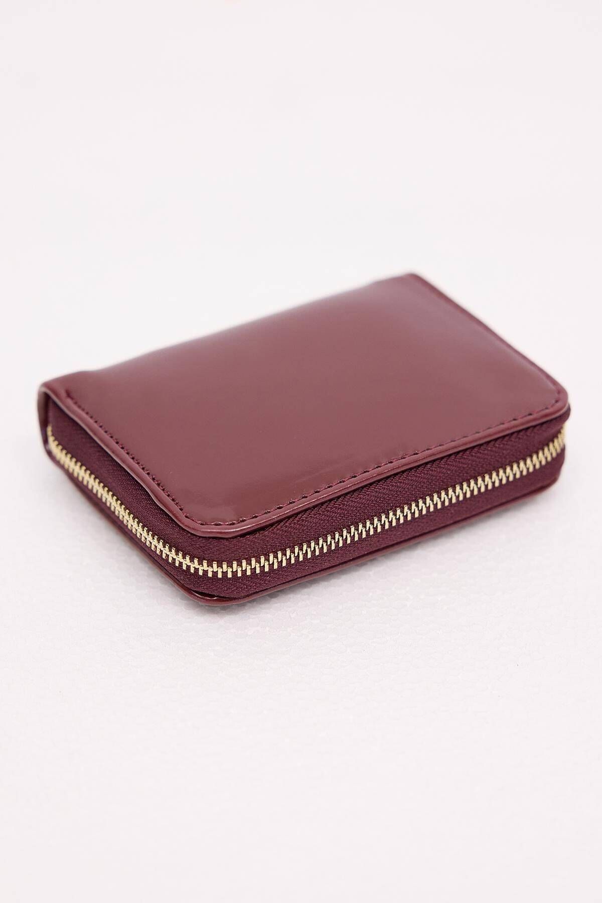 Addax-Patent Leather Zippered Wallet - CZDN125 2