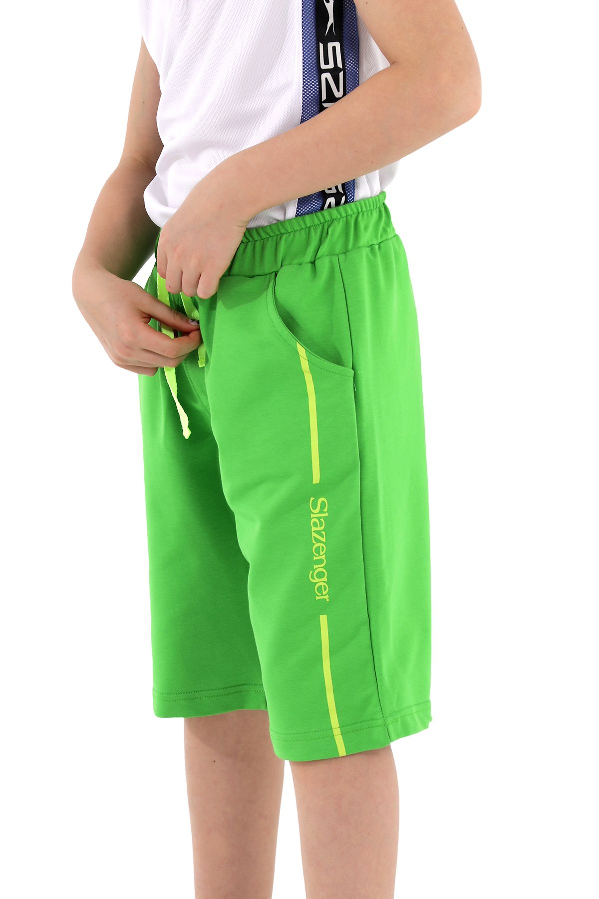 Slazenger-Pantaloni scurți Pece Boy verde 3