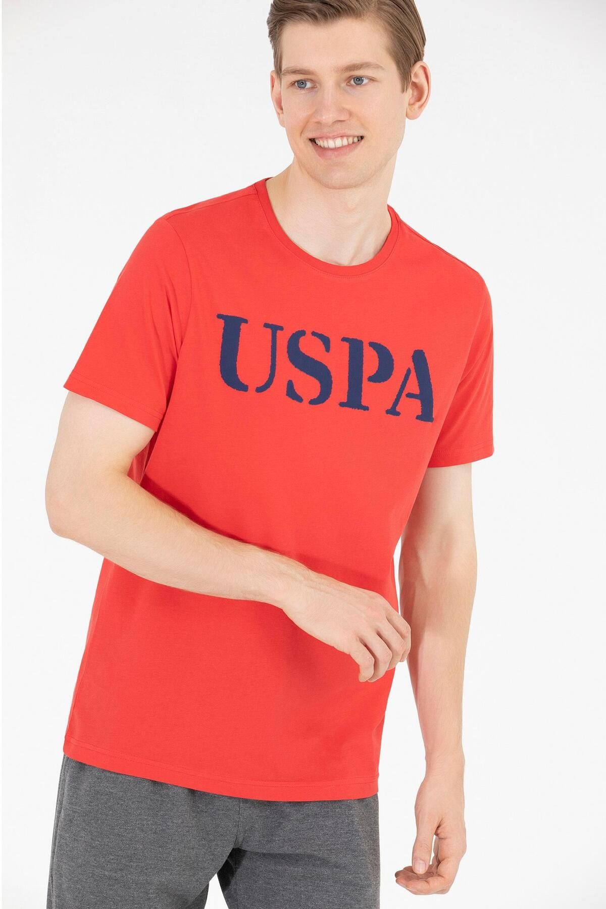 تی شرت قرمز مردانه G081sz011 Vr171 پایه اورجینال U.S. Polo Assn.