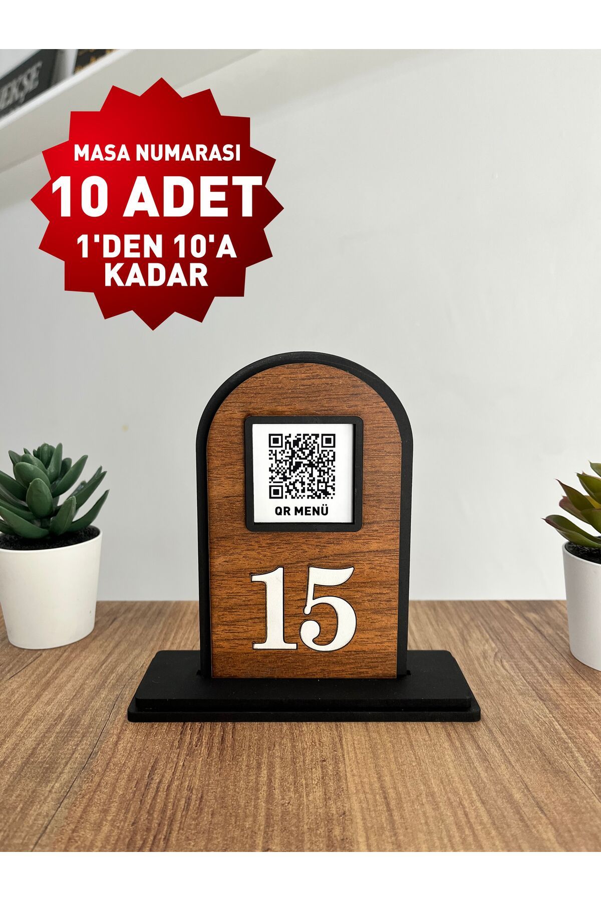 Menü Tasarım MASA NUMARASI QR MENÜ PENCERELİ / 10 ADET