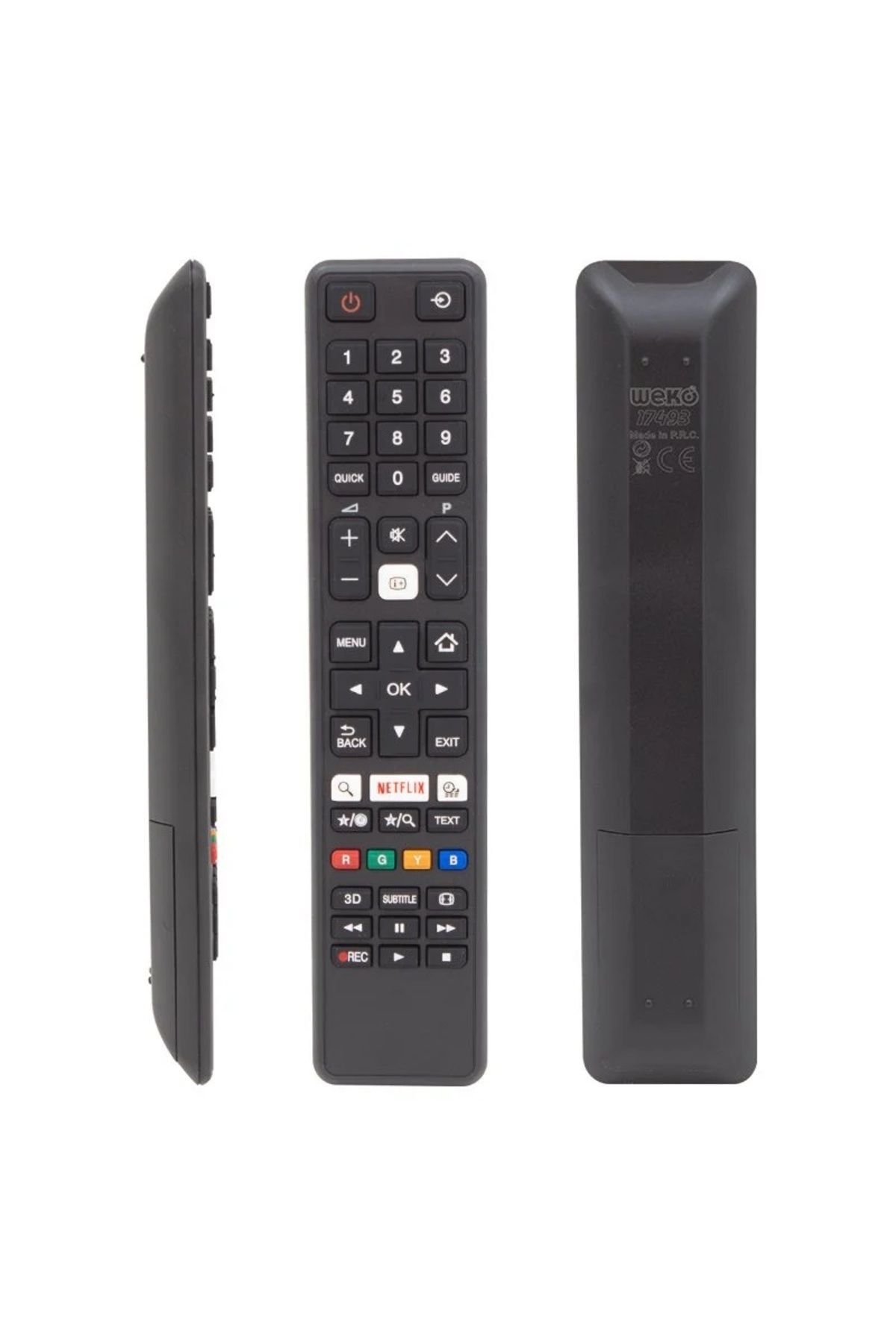 Ct-8053 Netflix Tuşlu Siyah Lcd/led Tv Kumandası